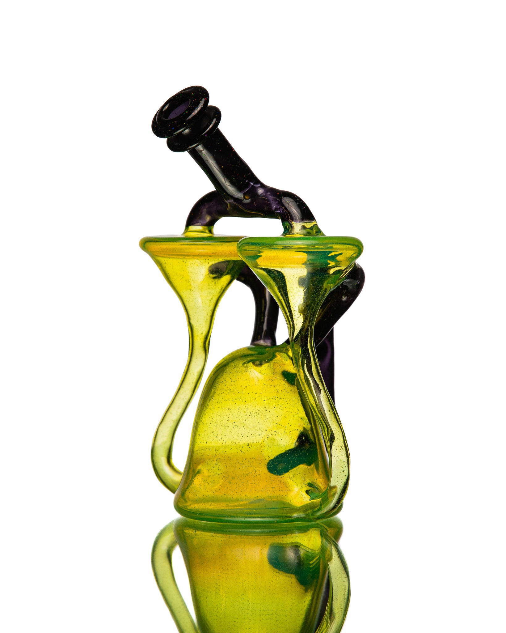 ManChild Glass - Sunset Slyme & Jet Black Double Spinner (CFL) (Crushed Opal)