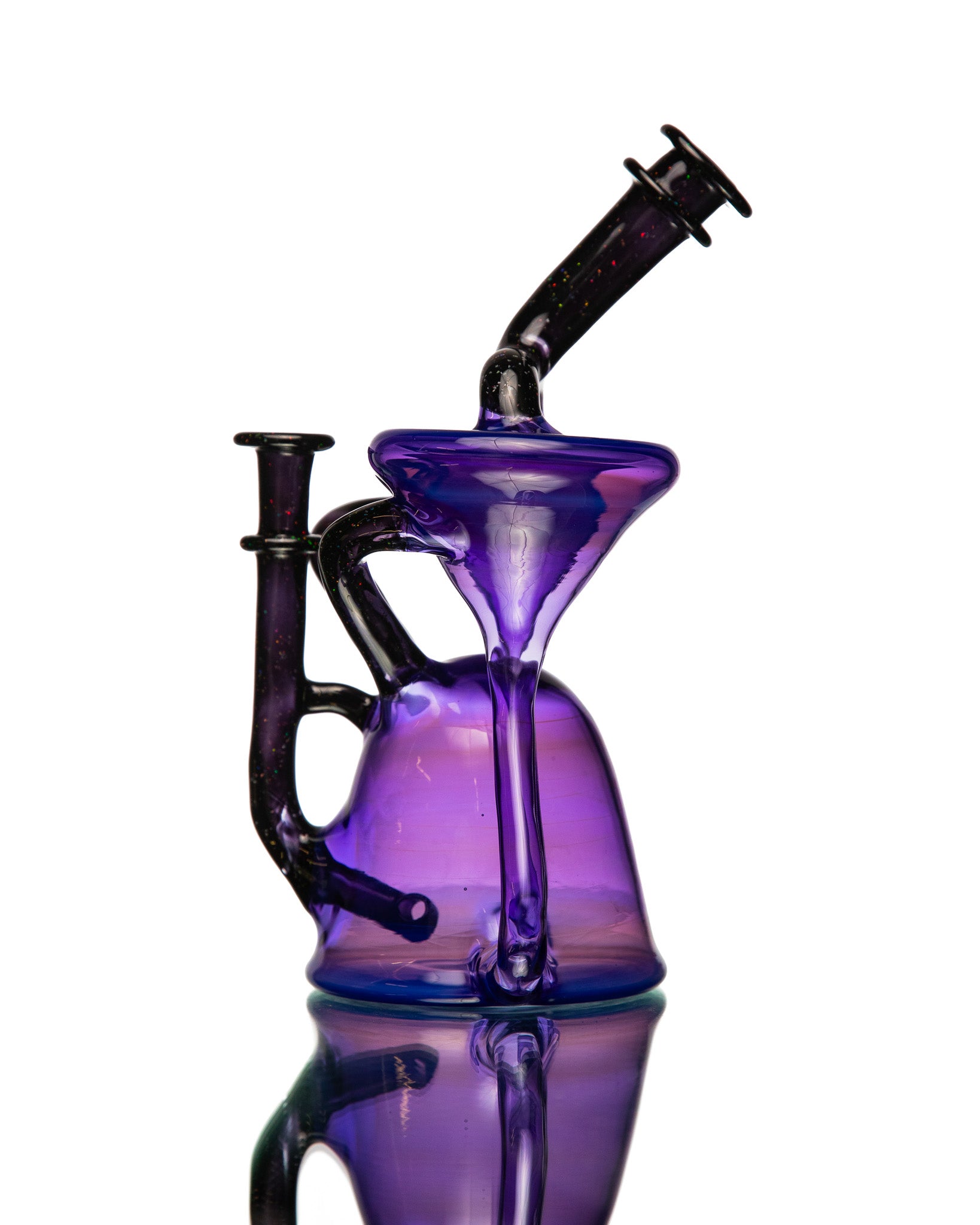 ManChild Glass - Double Spinner - Empire & Jet Black (Crushed Opal)