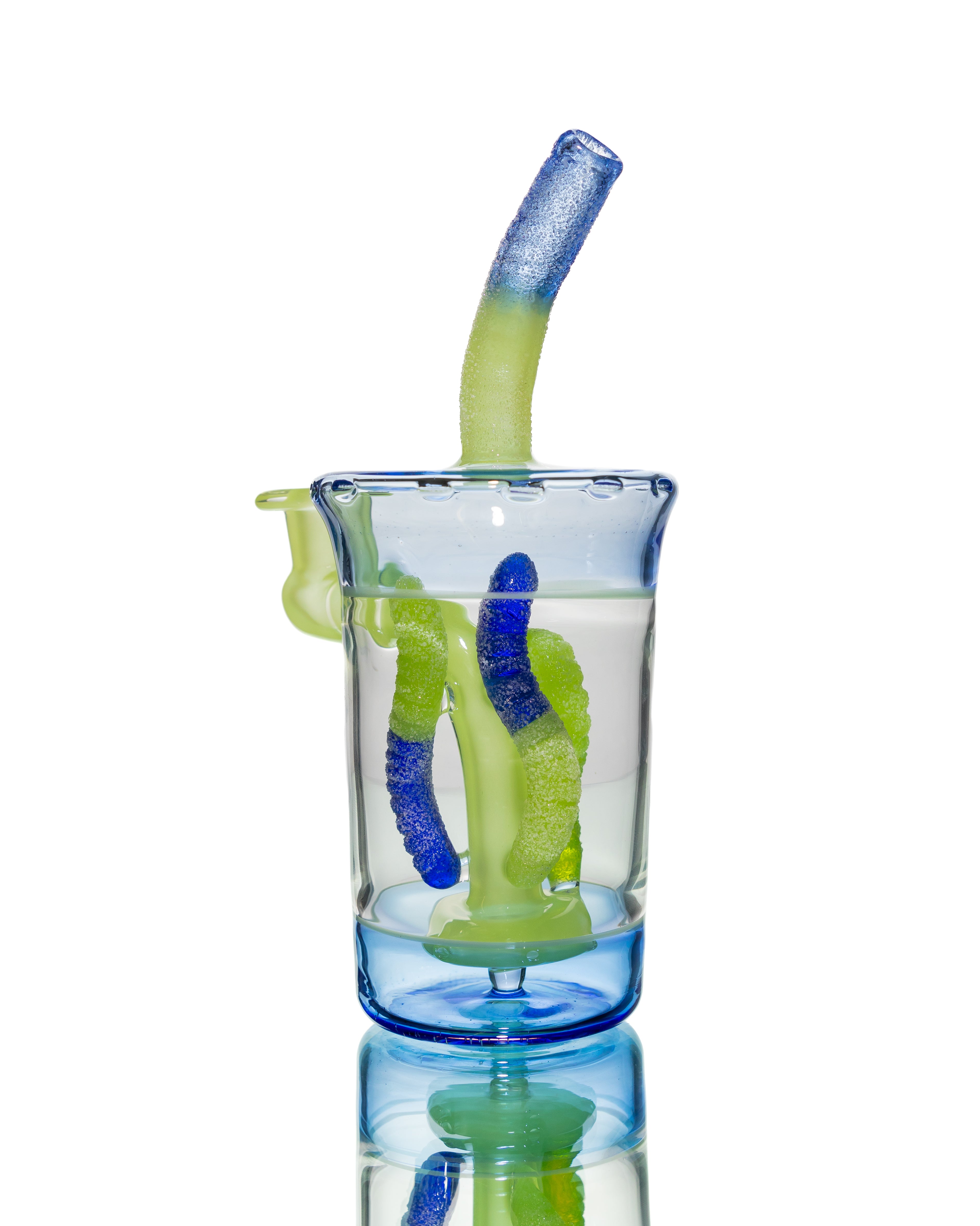Emperial Glass - Blue Dream/Green Slyme Sour Worm Gummy Cup
