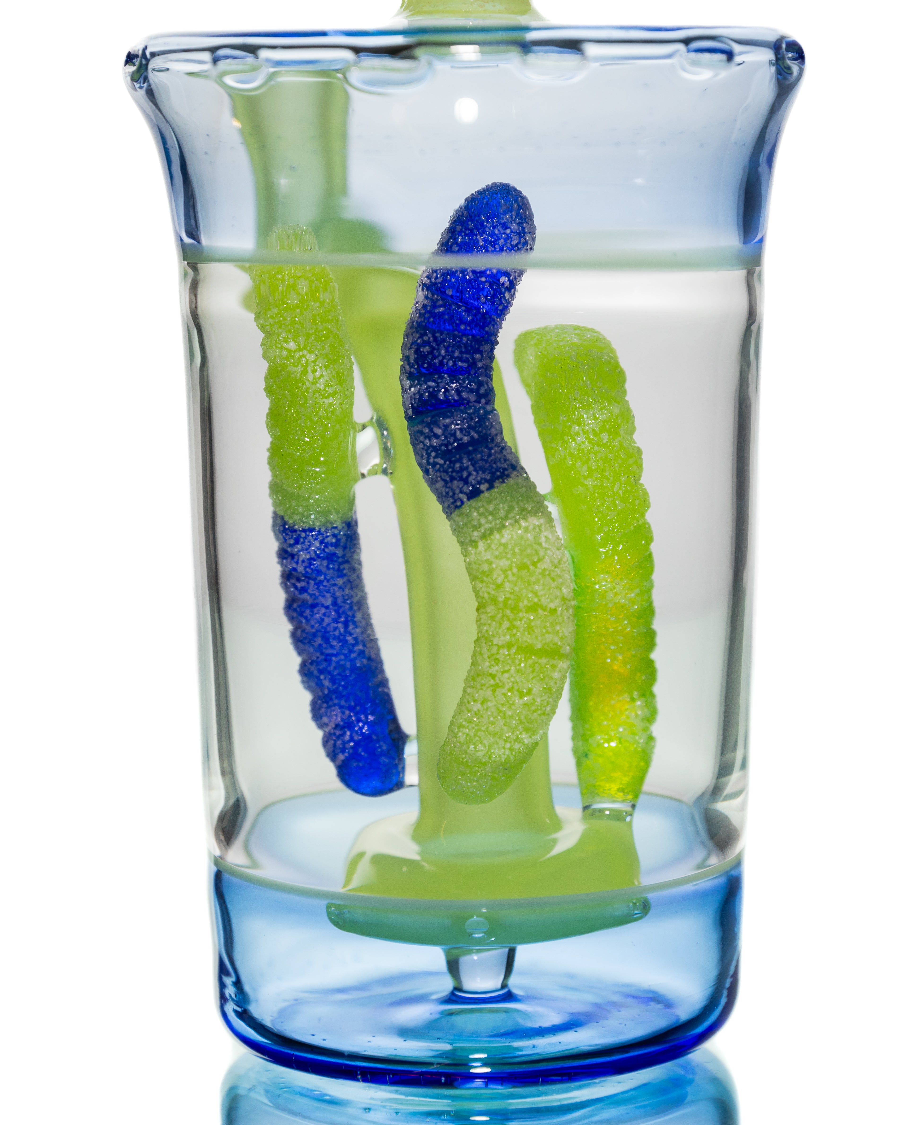 Emperial Glass - Blue Dream/Green Slyme Sour Worm Gummy Cup