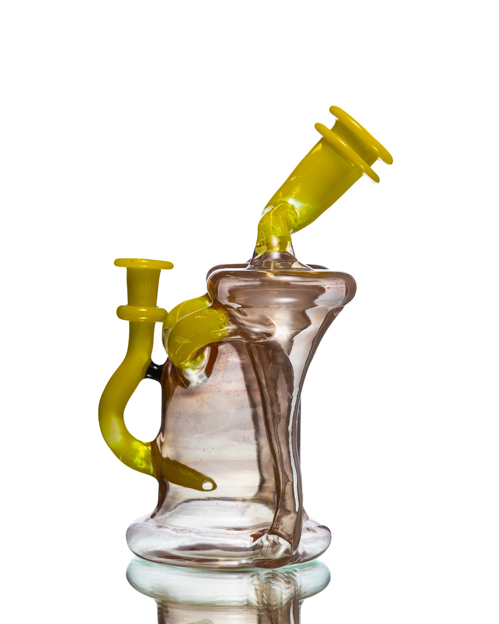 ManChild Glass - Double Spinner - Yellow & Tan