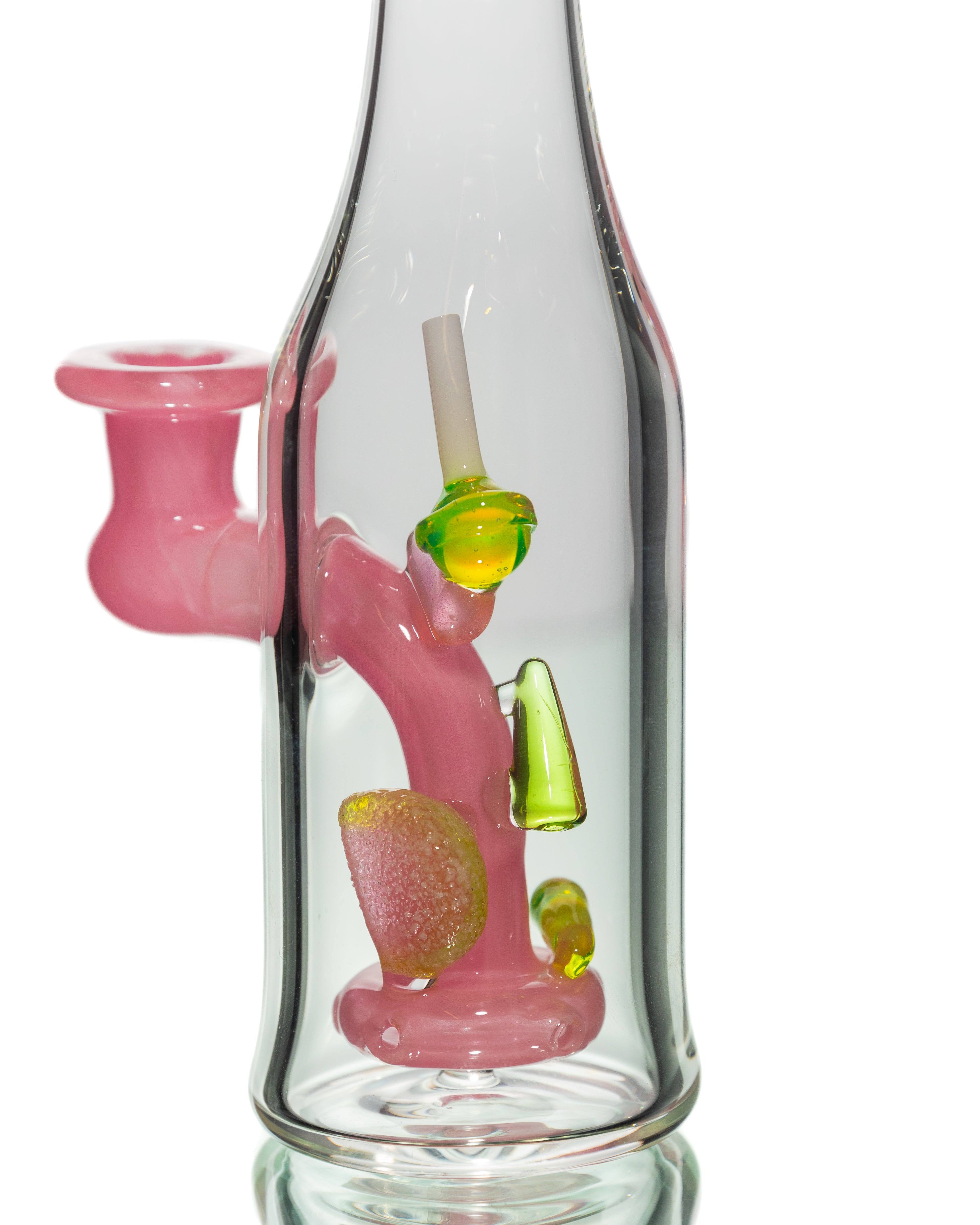 Emperial Glass - Lollipop Bottle Jammer - Pink and Slyme Watermelon