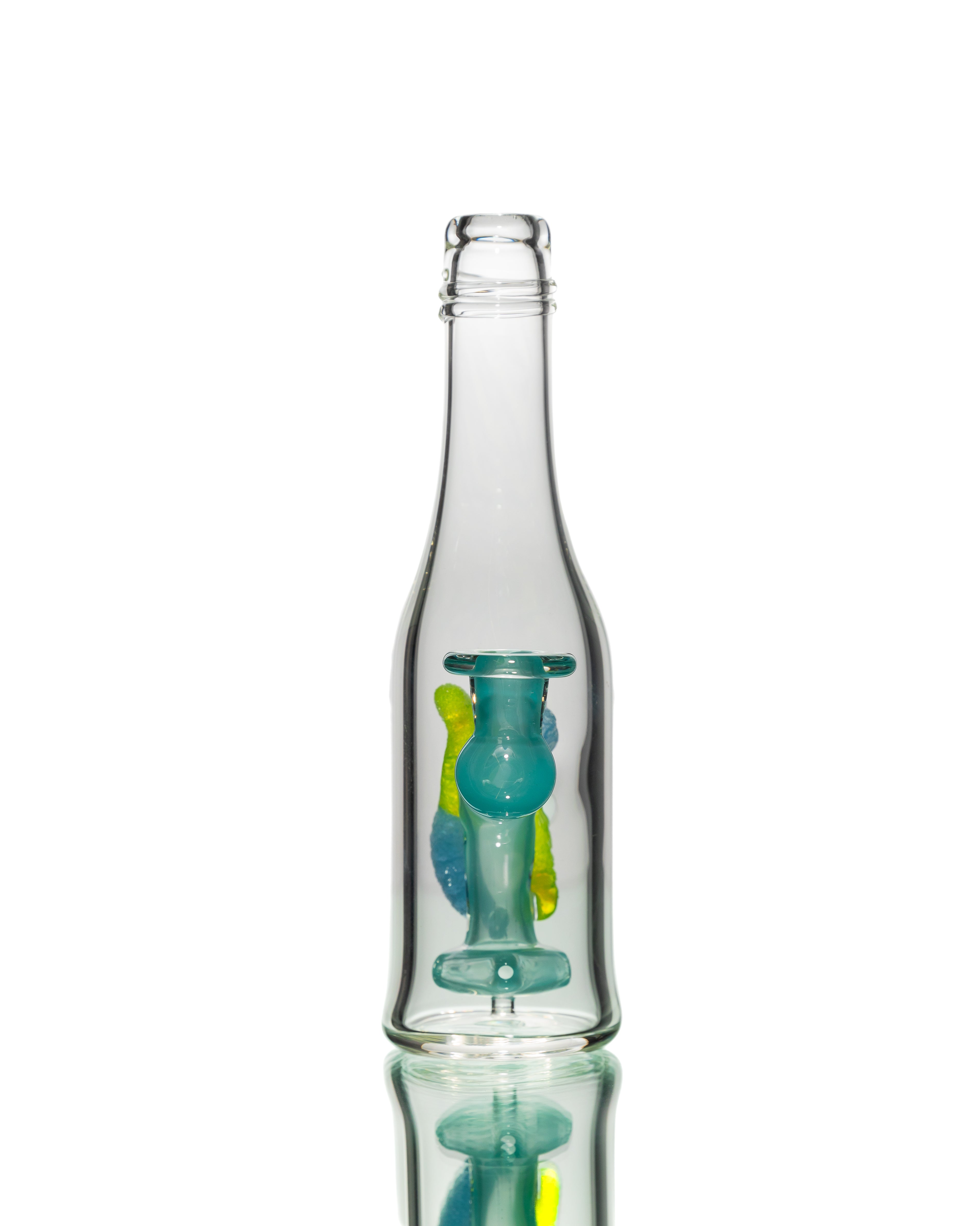 Emperial Glass - Sour Worm Bottle Jammer - Really Teally & Green Slyme