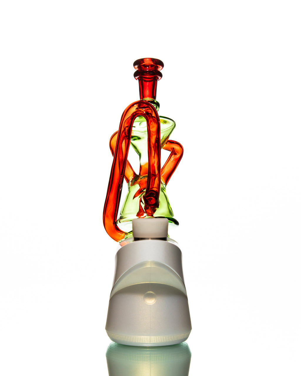 ManChild Glass - Puffco Duel Floater - Absinthe & Orange Elvis