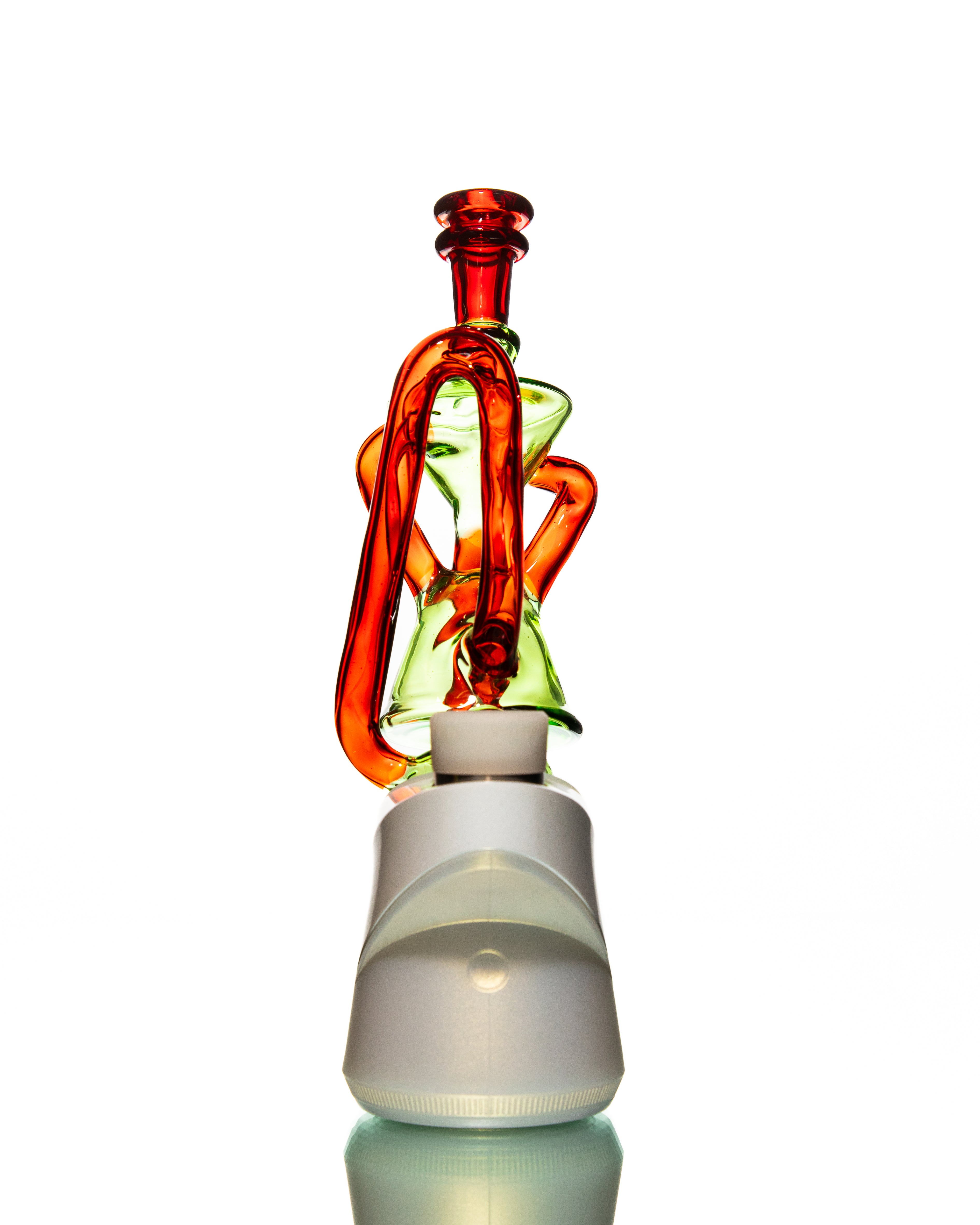 ManChild Glass - Puffco Duel Floater - Absinthe & Orange Elvis