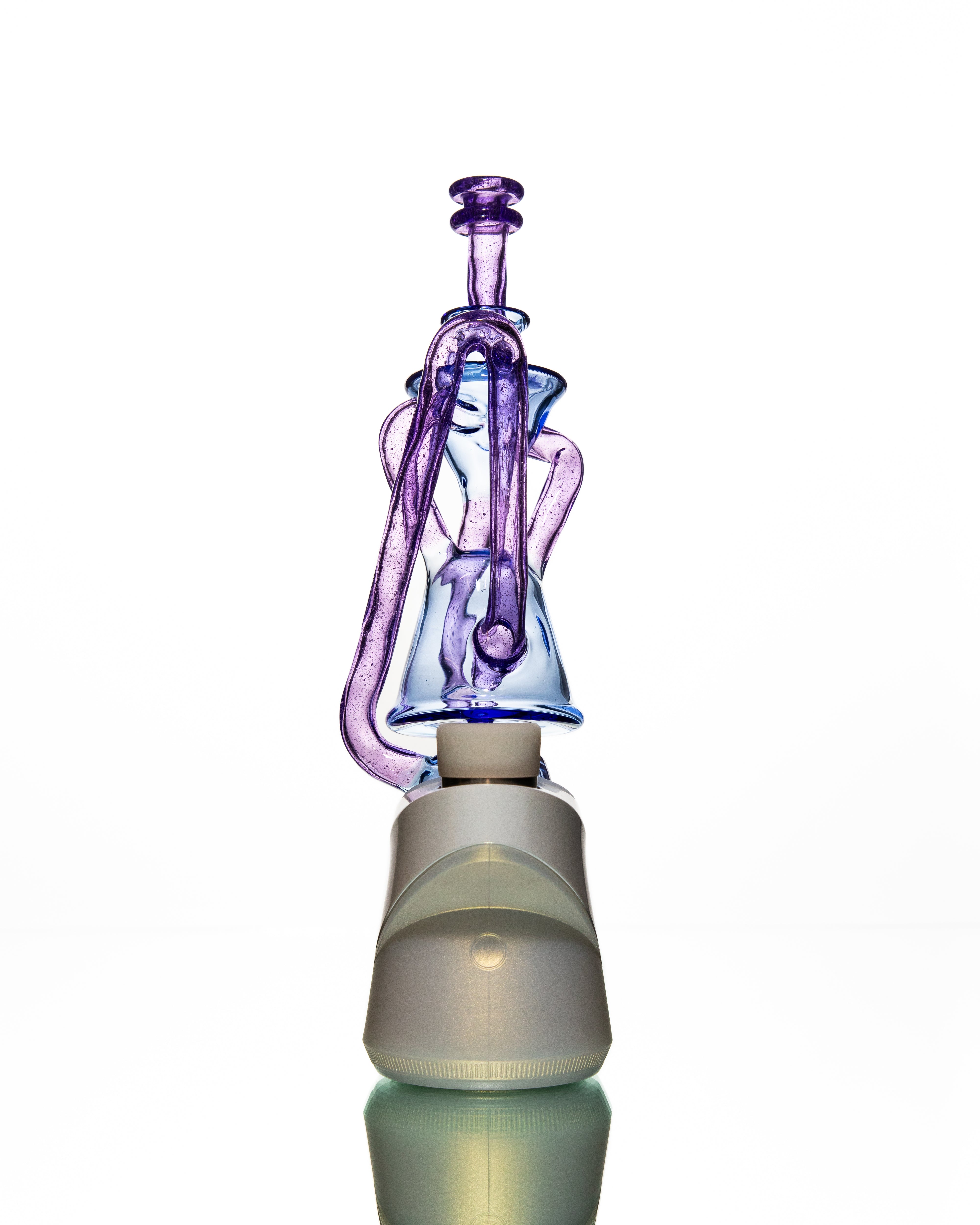 ManChild Glass - Puffco Duel Floater - Blue Dream & Purple Lollipop