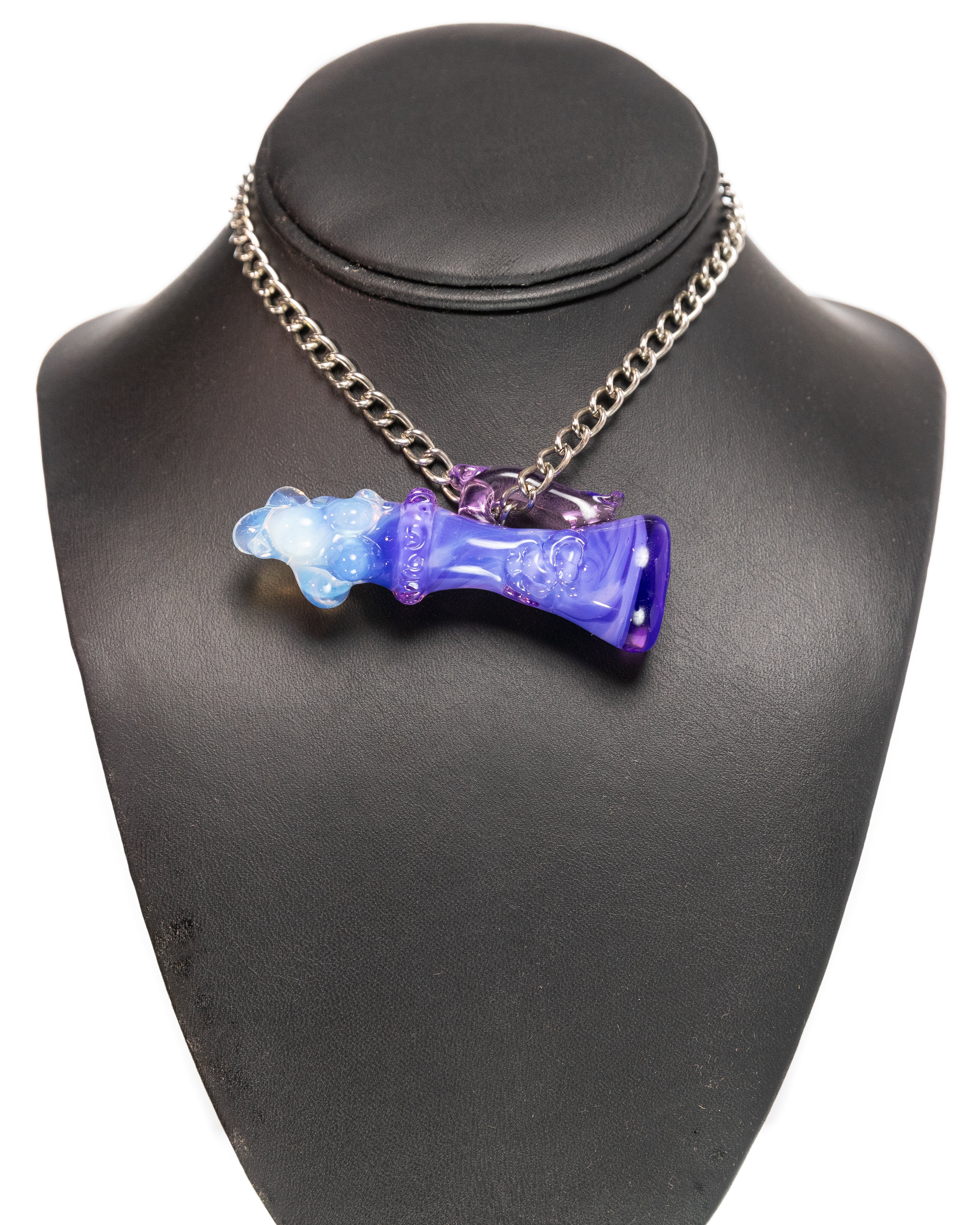 Hensley Glass - Potion Pendant - Light Purple & Blue