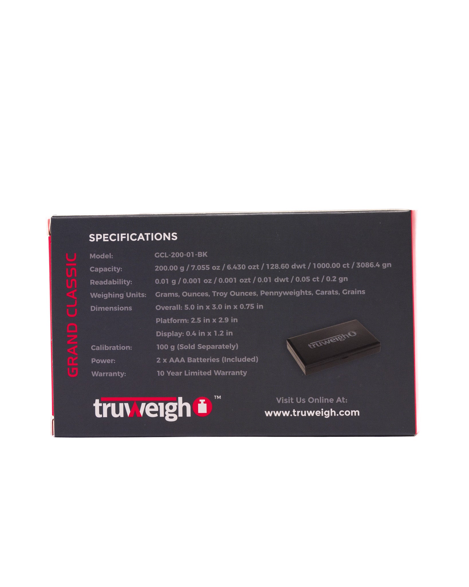 Truweight - Tuff Weight Mini Scale - 200g x 0.01g