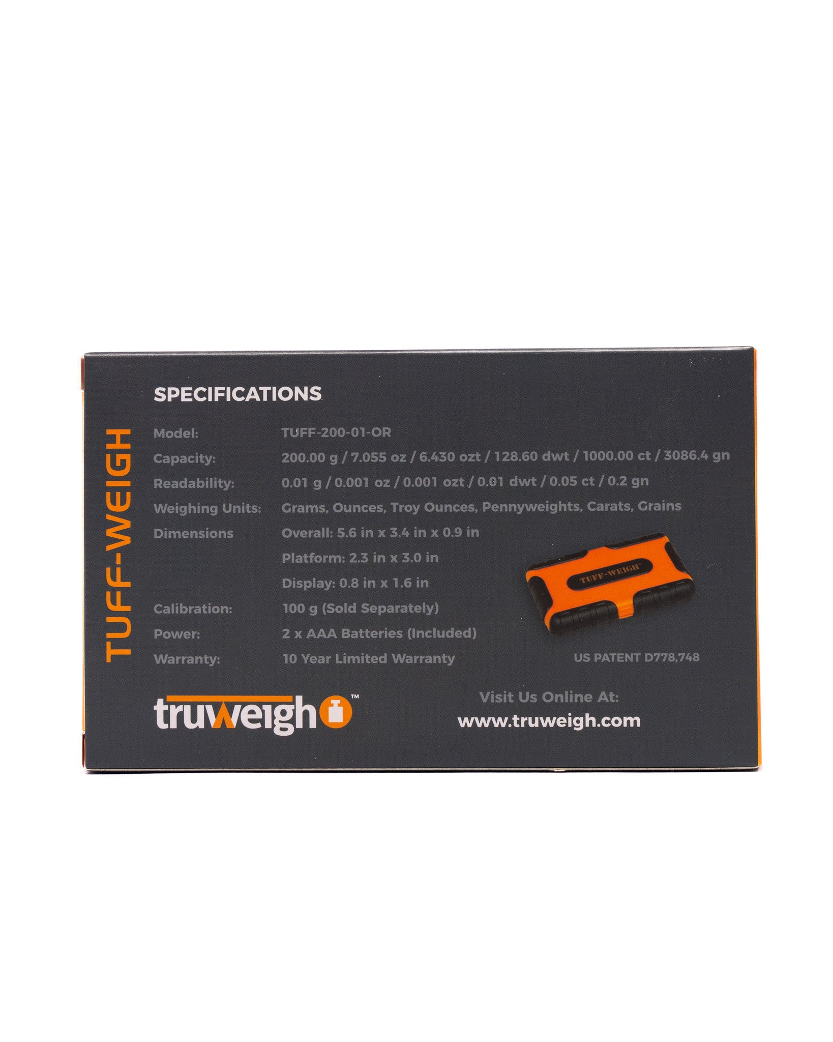 Truweight - Tuff Weight Mini Scale - 200g x 0.01g