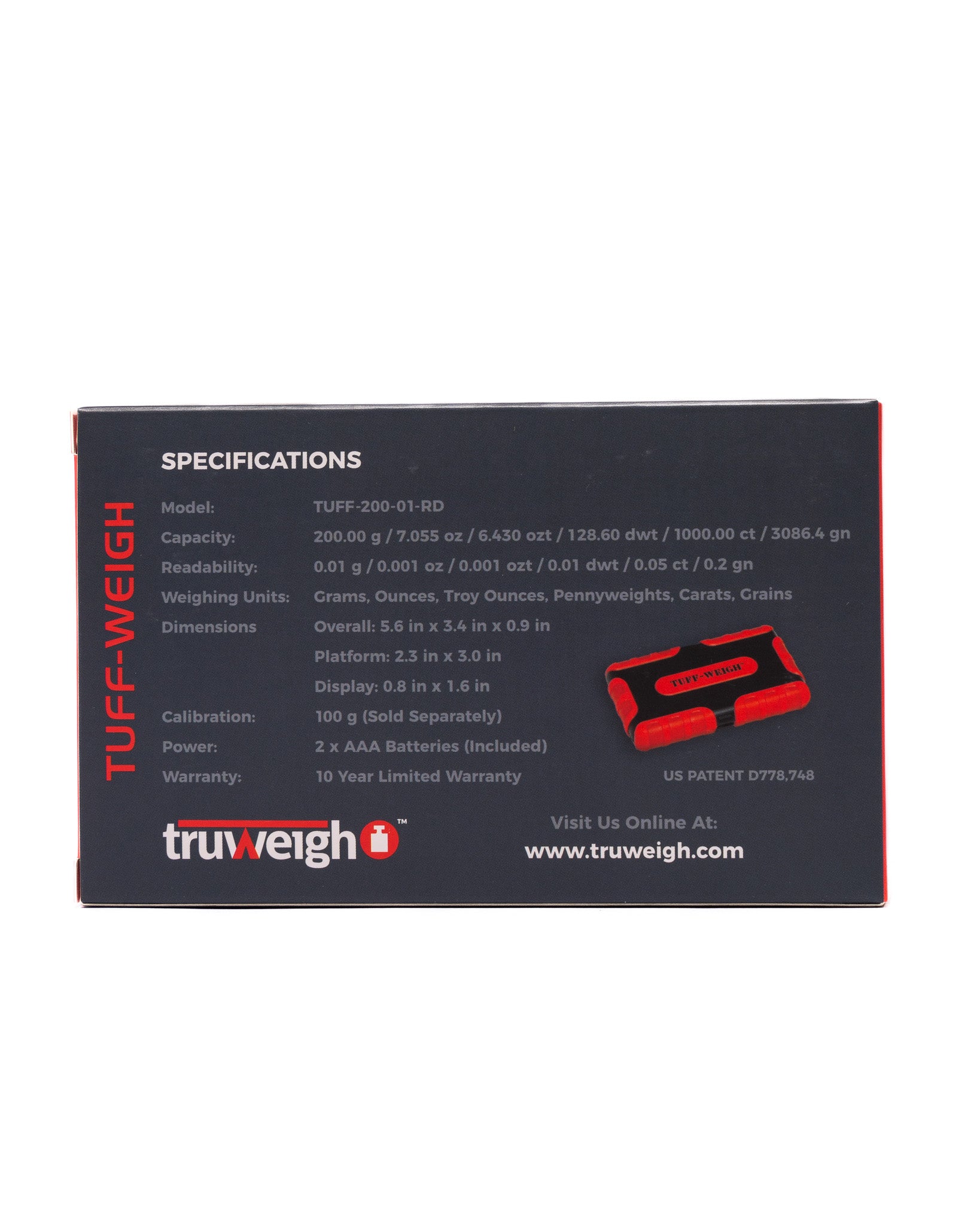 Truweight - Tuff Weight Mini Scale - 200g x 0.01g