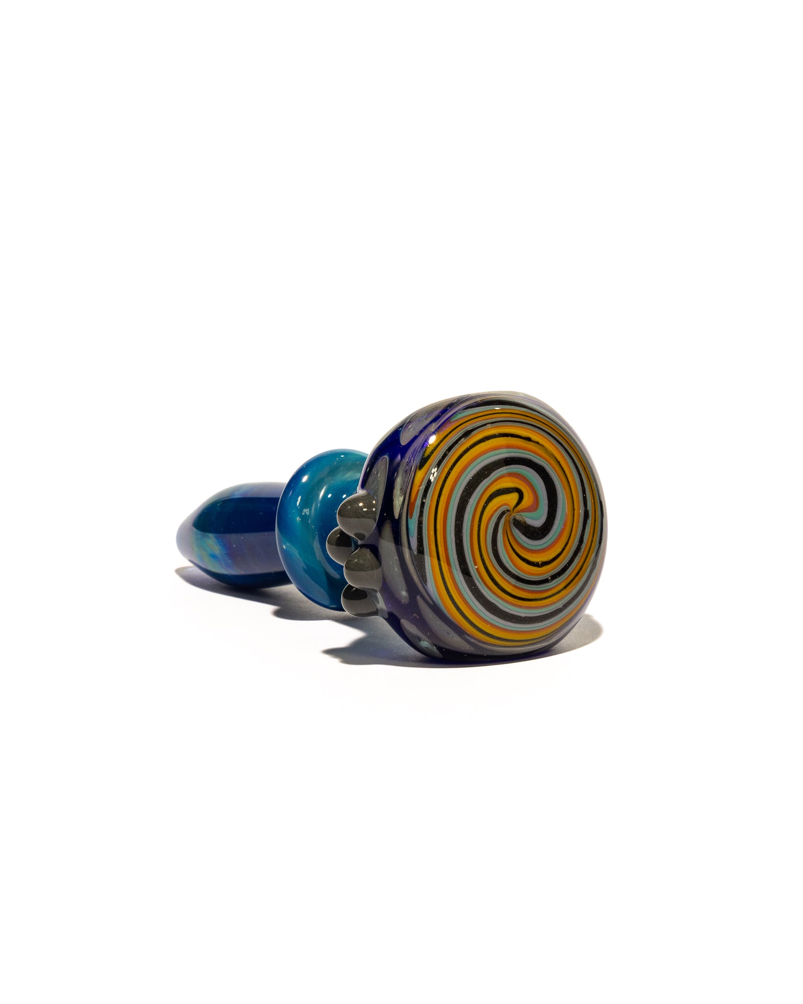 Waynes Glass - Blue Spoons with Spiral