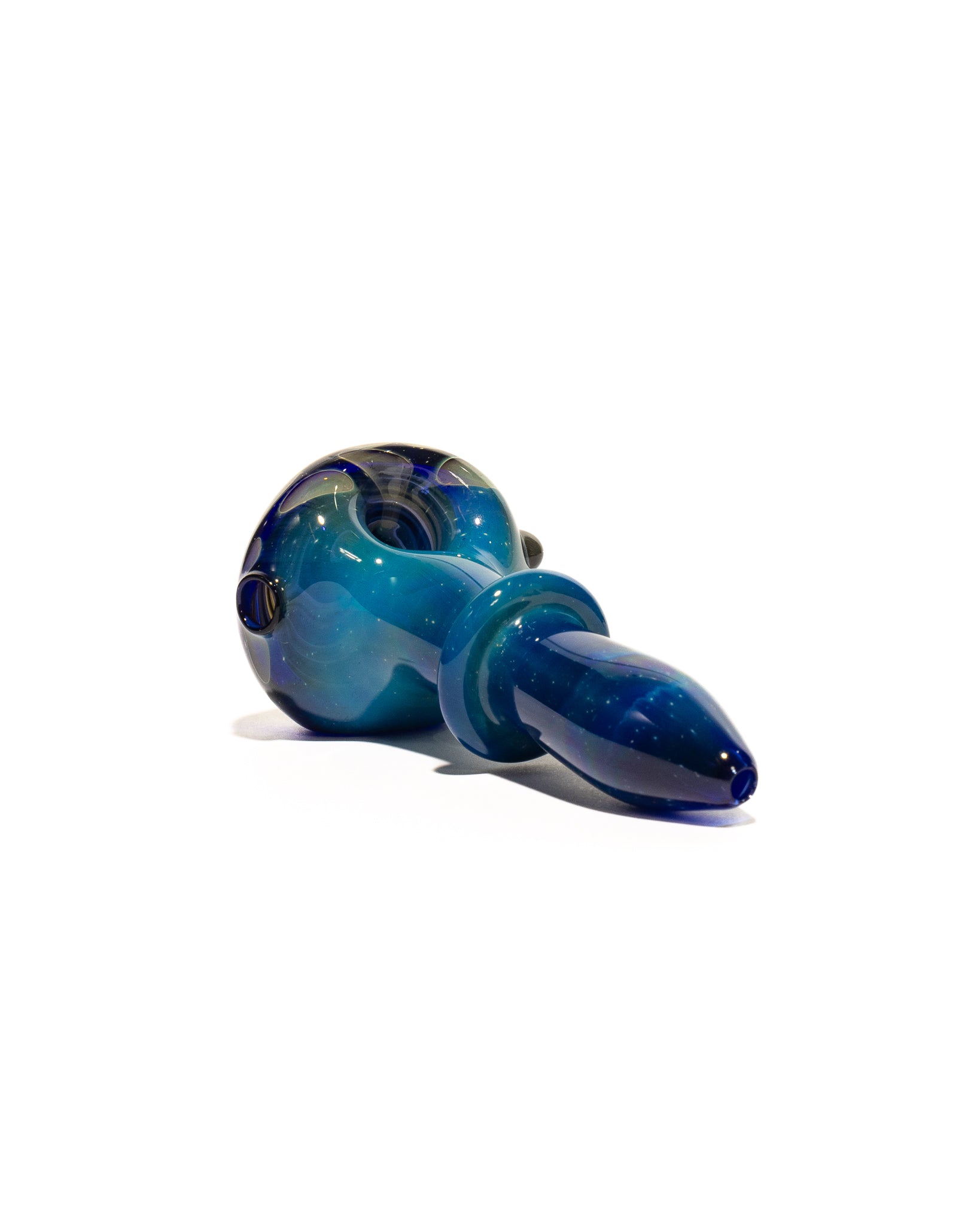 Waynes Glass - Blue Spoons with Spiral
