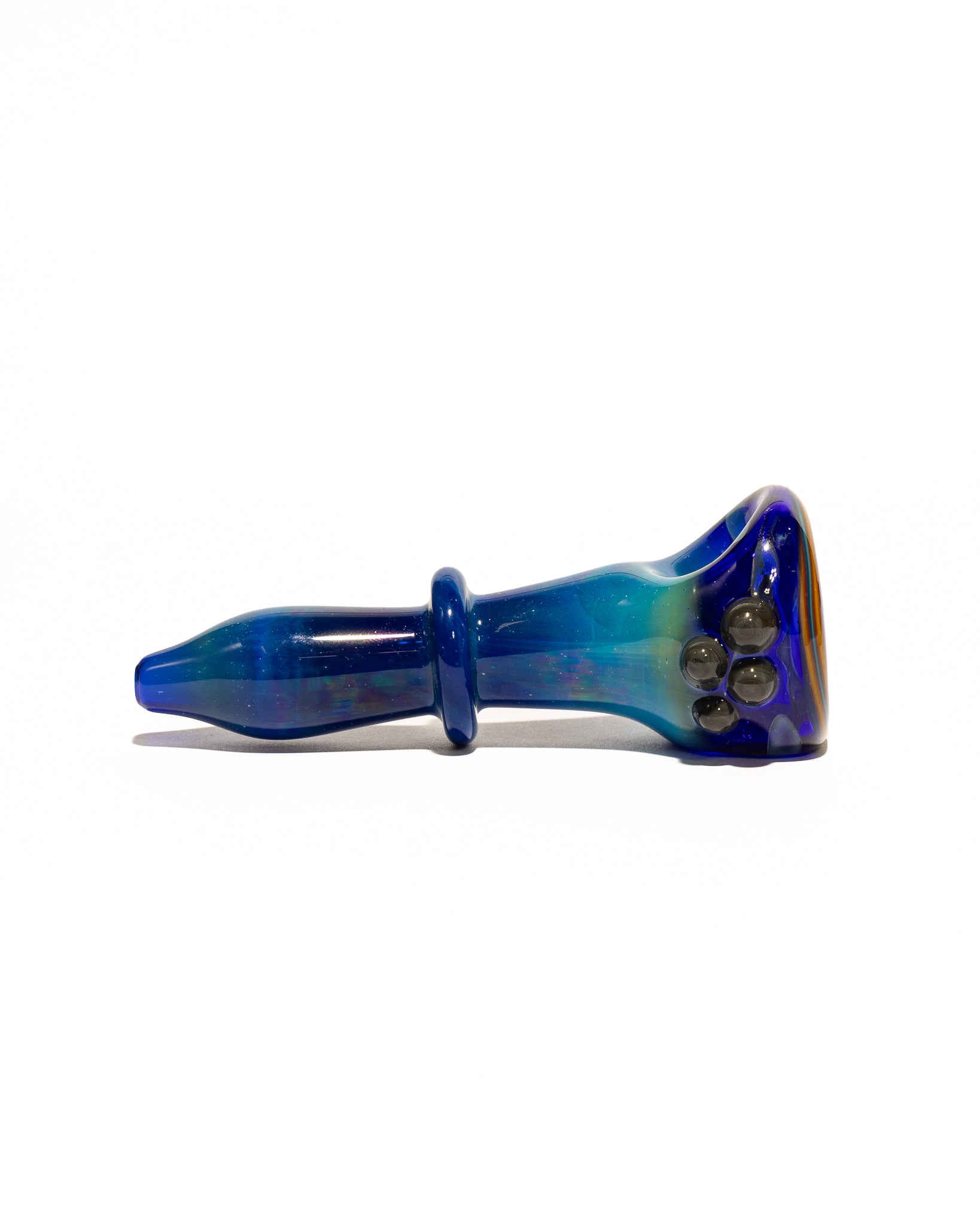 Waynes Glass - Blue Spoons with Spiral