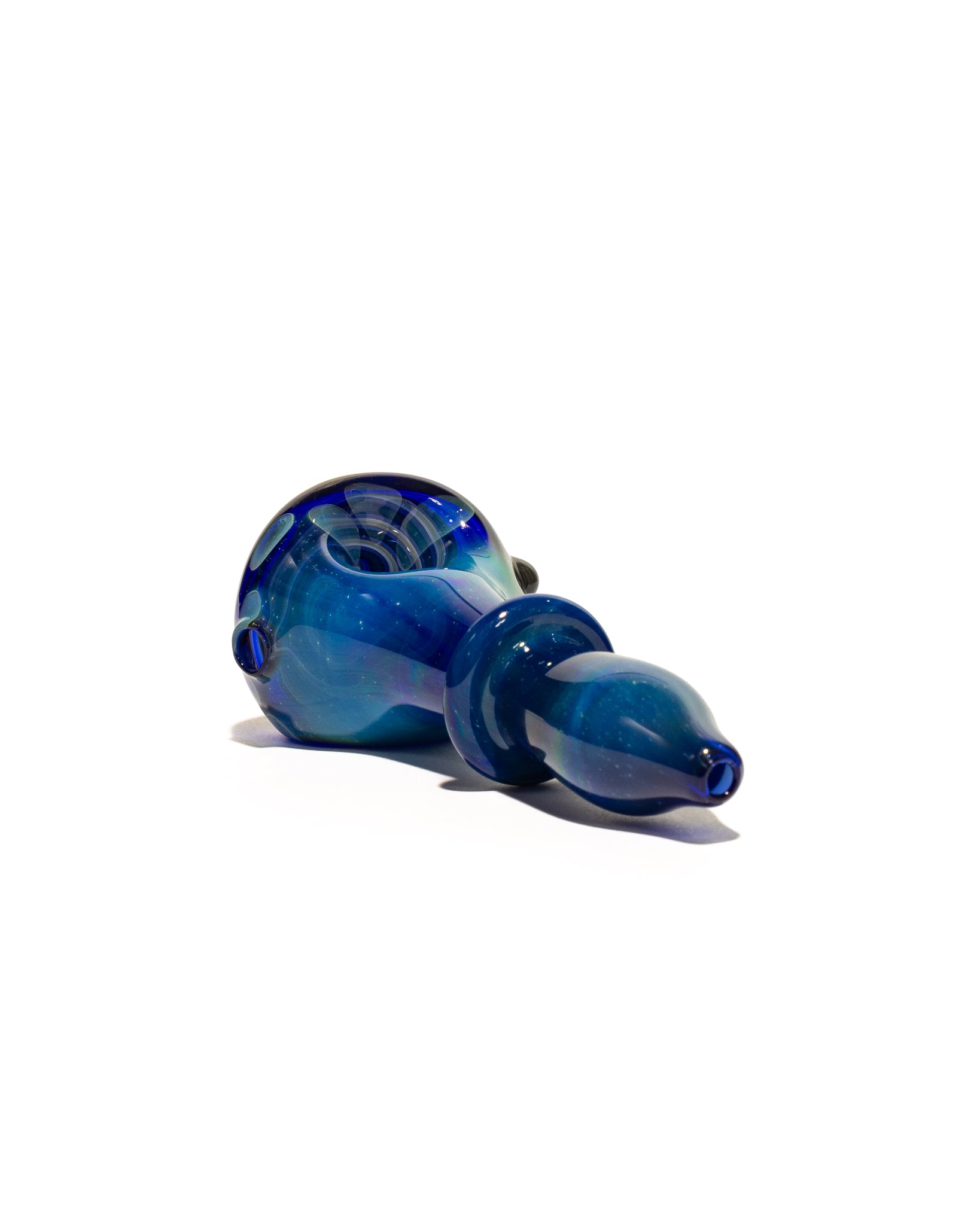 Waynes Glass - Blue Spoons with Spiral
