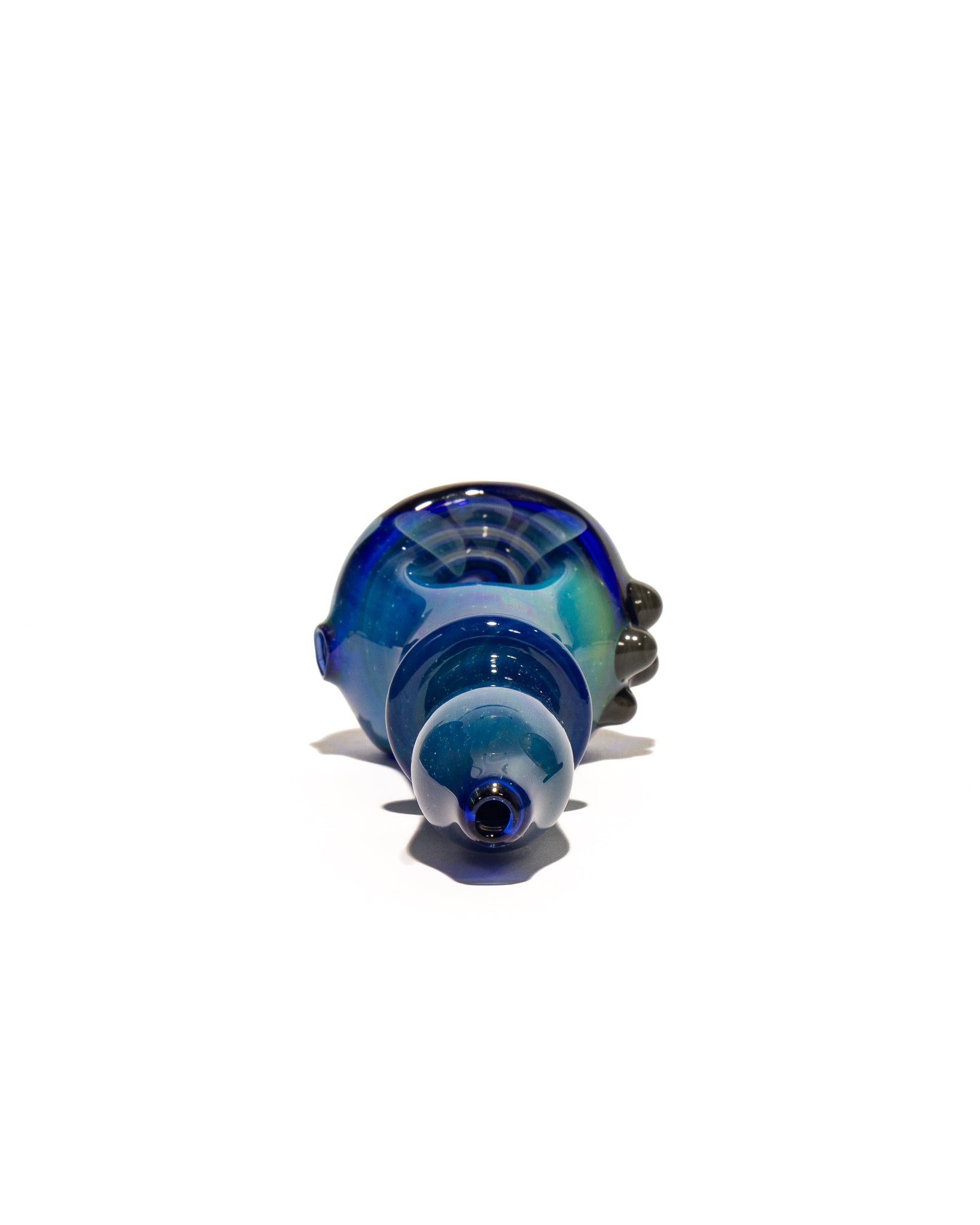 Waynes Glass - Blue Spoons with Spiral