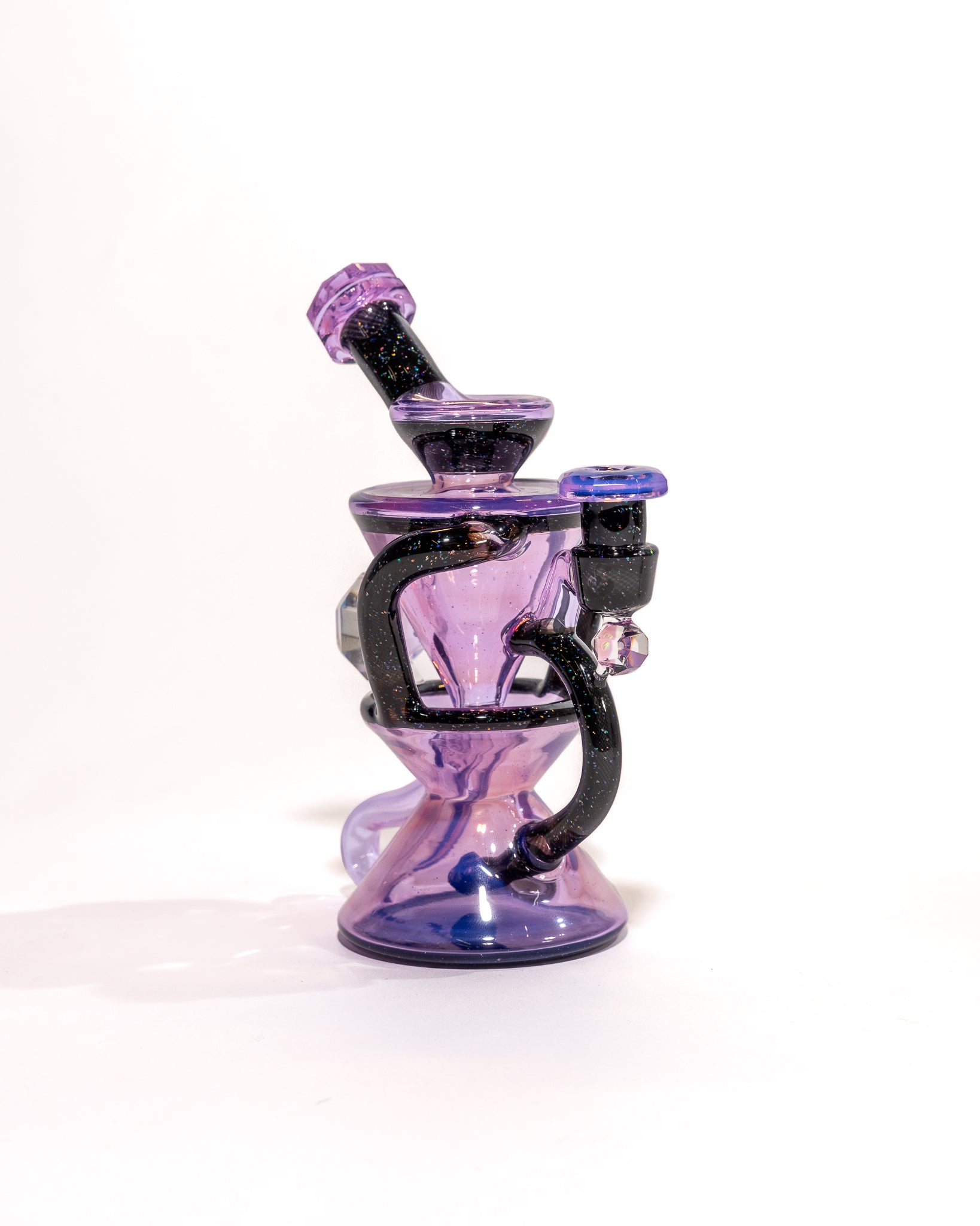 Captn Cronic Glass - Faceted Crushed Opal Recycler - Transparent Neo Opal