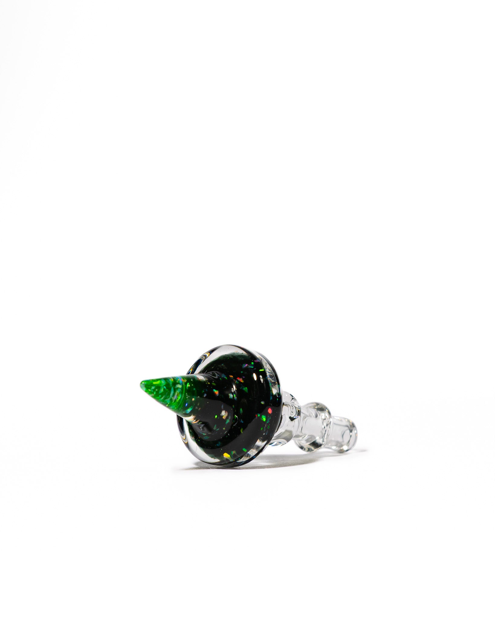 Coos Glass - 10mm Crushed Opal Spike 3DXL Joystick - Ion & Galaxy Black (UV)