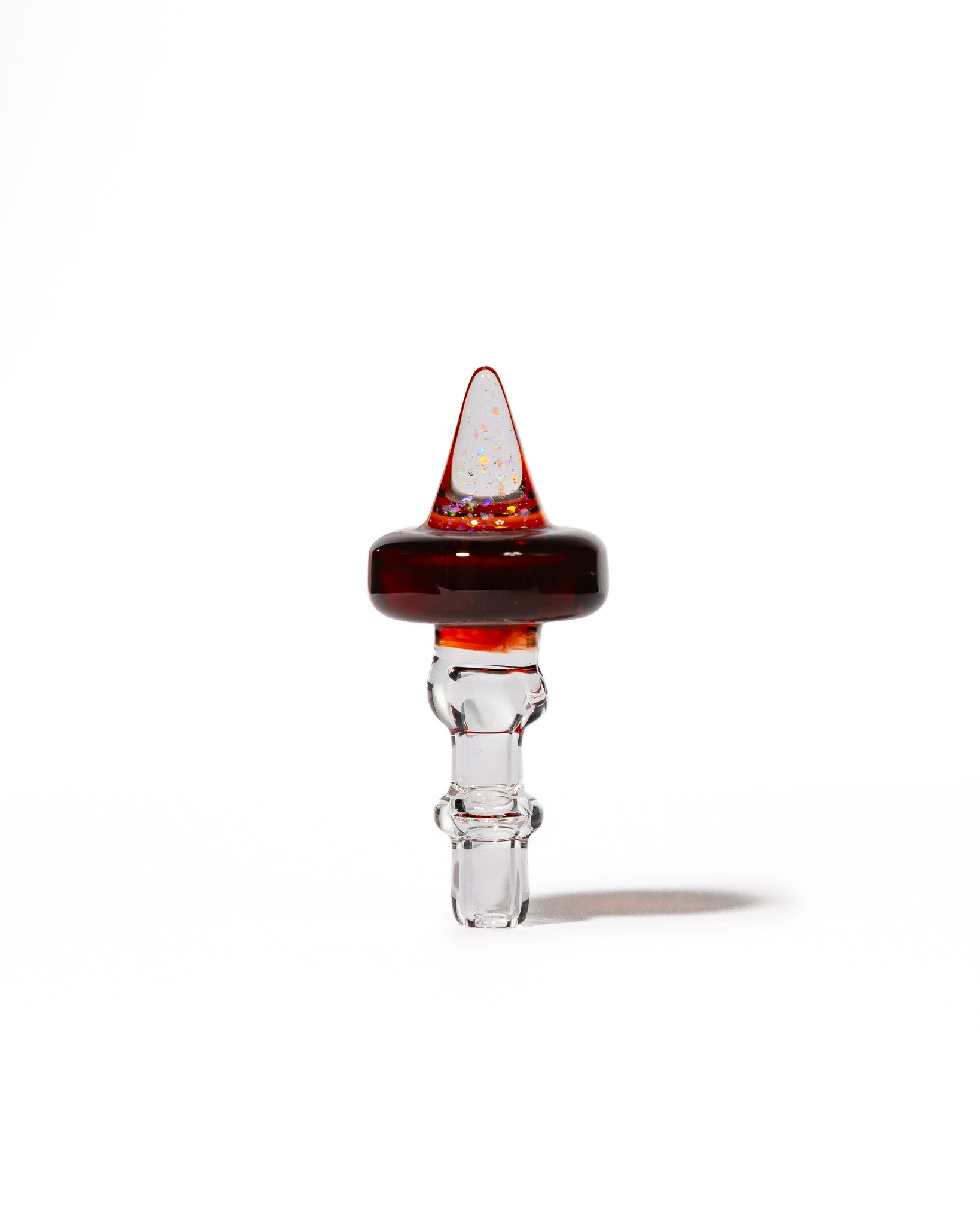 Coos Glass - 10mm Crushed Opal Spike 3DXL Joystick - Pomegranate