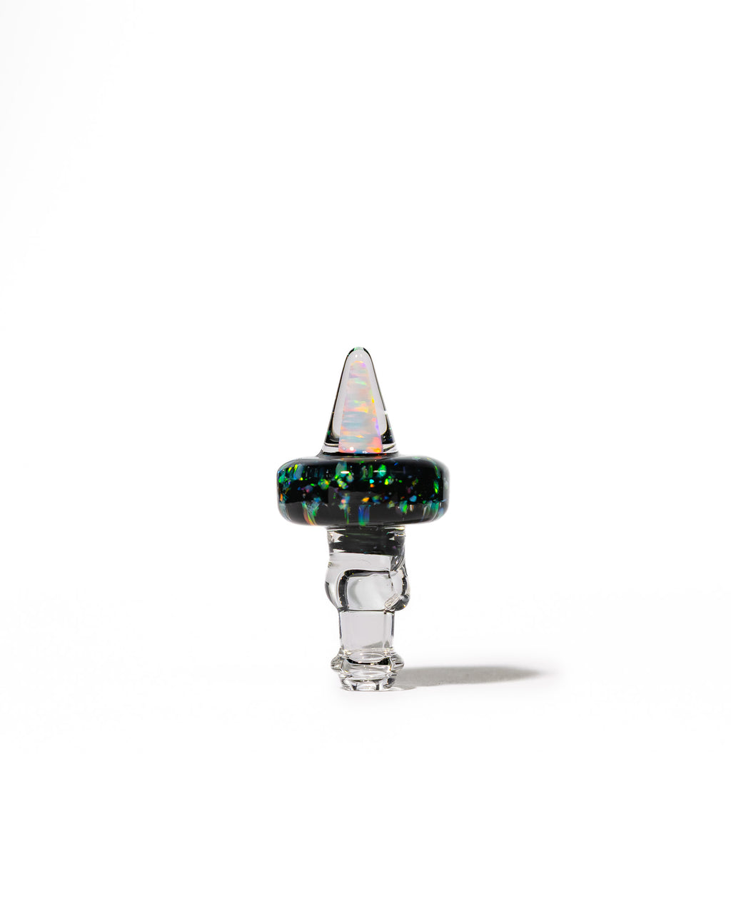 Coos Glass - 10mm Opal Spike Peak/Proxy Joystick - Galaxy Black