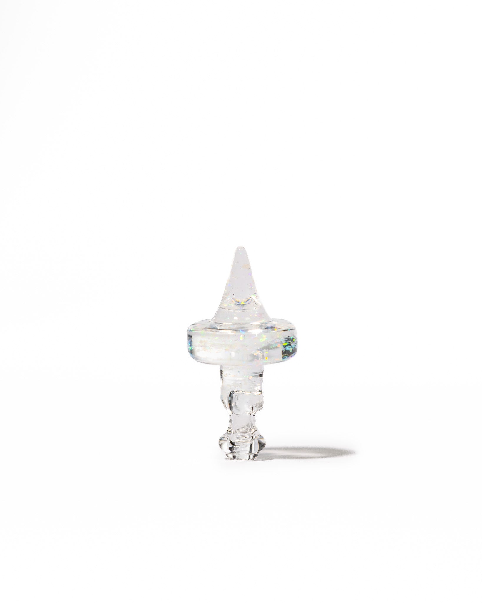 Coos Glass - 10mm Crushed Opal Spike Peak/Proxy Joystick - Clear