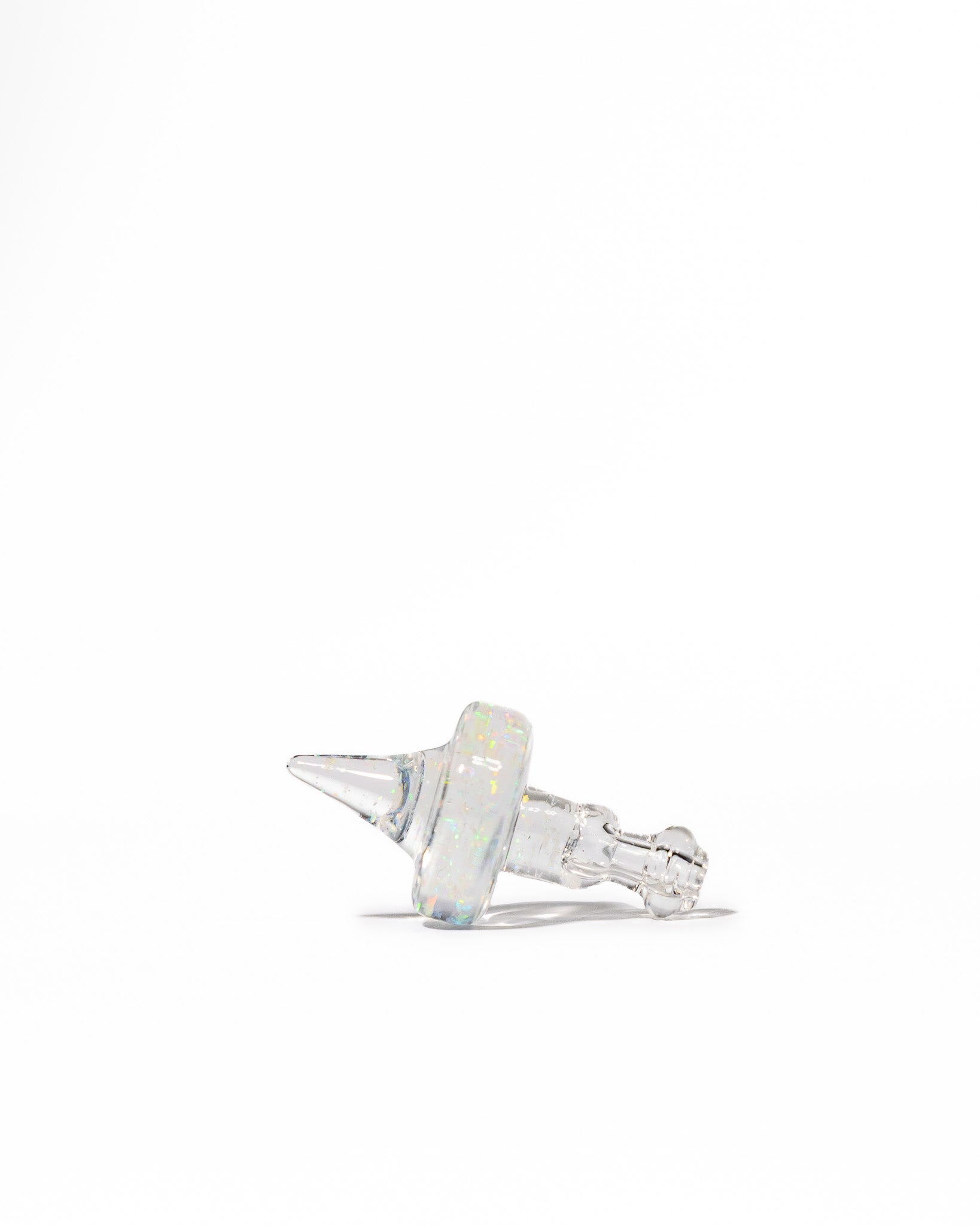 Coos Glass - 10mm Crushed Opal Spike Peak/Proxy Joystick - Clear