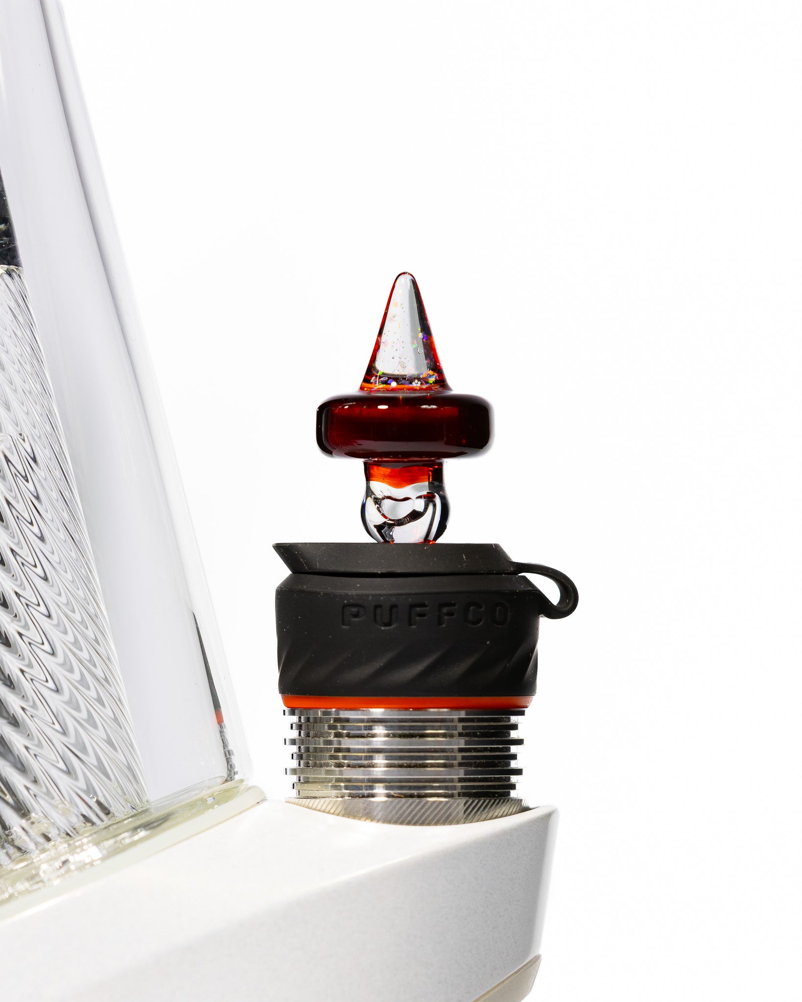 Coos Glass - 10mm Crushed Opal Spike 3DXL Joystick - Pomegranate