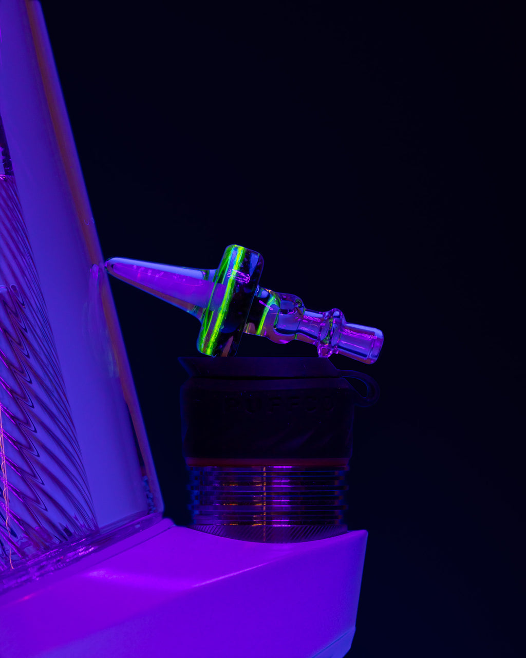 Coos Glass - 20mm Opal Spike 3DXL Joystick - Galaxy Black & Ion (UV)