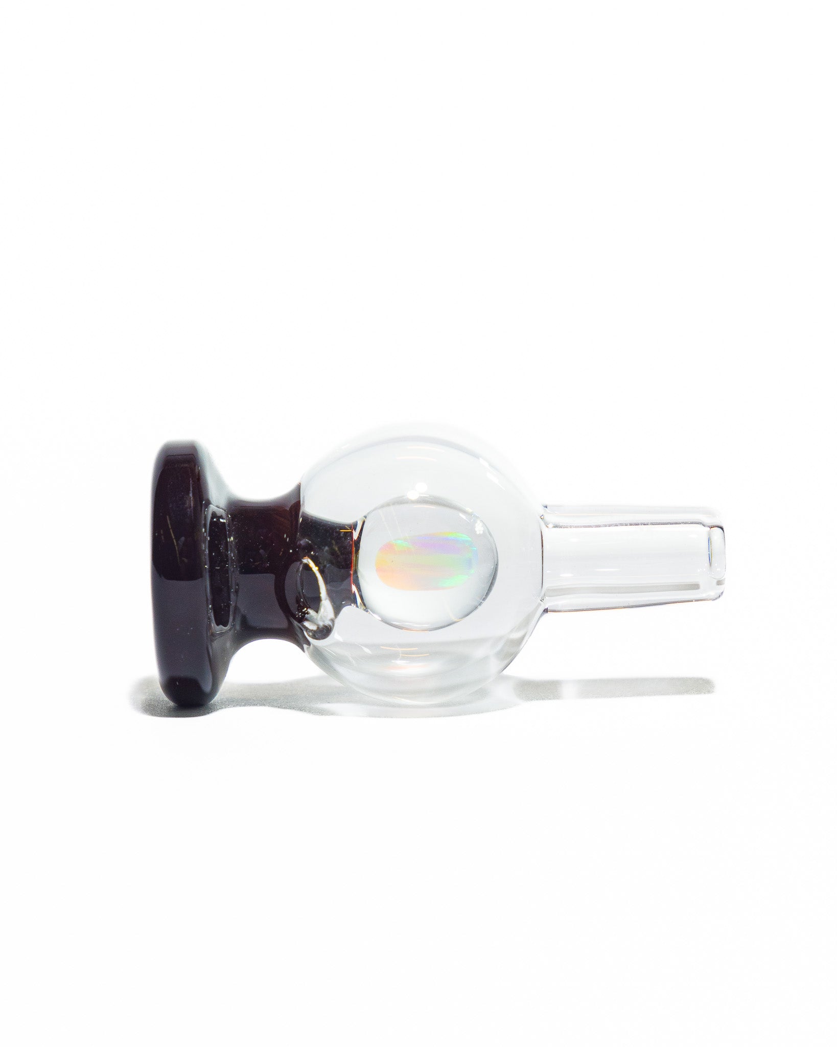 Soup Glass - 6mm Bubble Cap - Dark Red/Clear