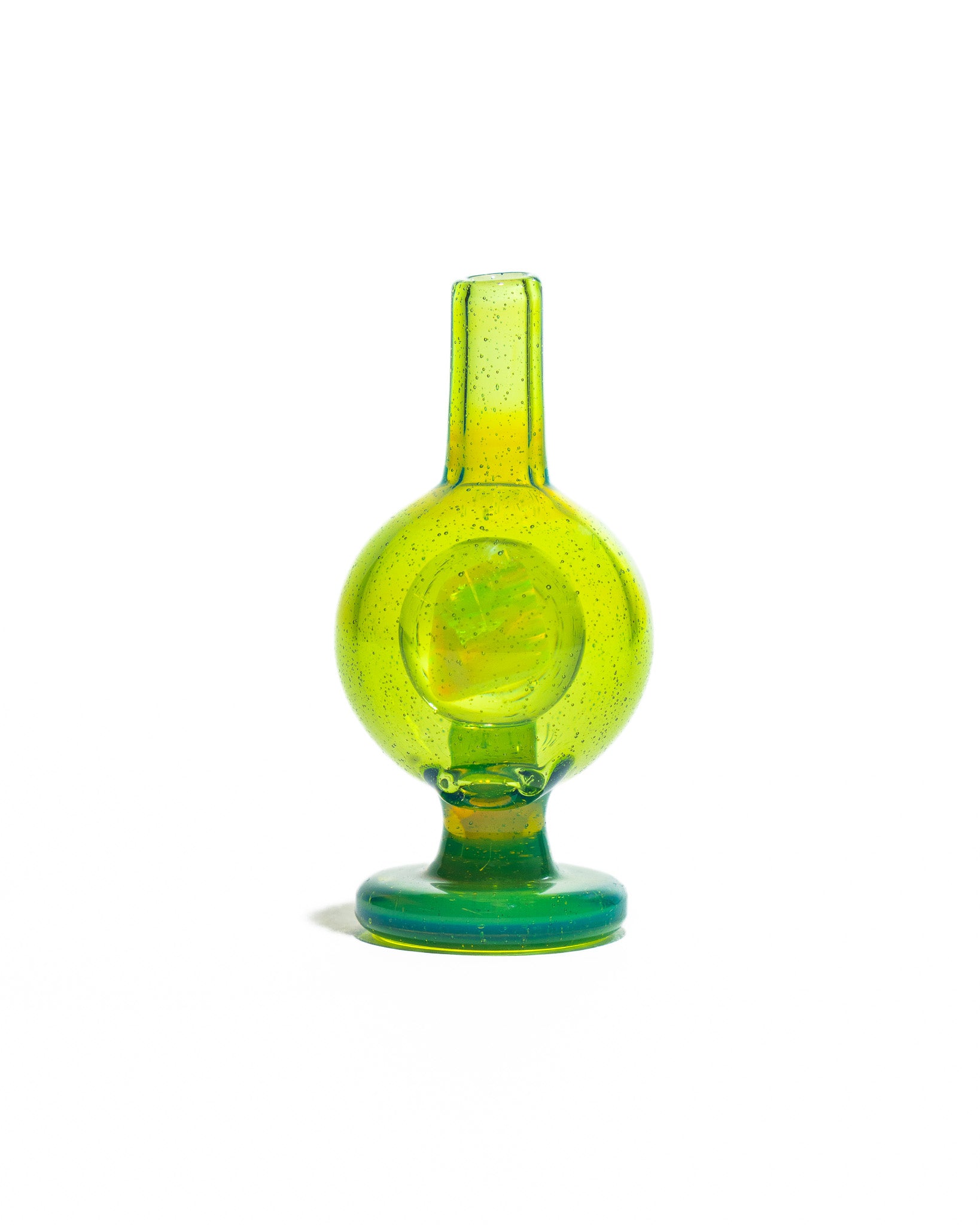 Soup Glass - 6mm Bubble Cap - Aqua Green