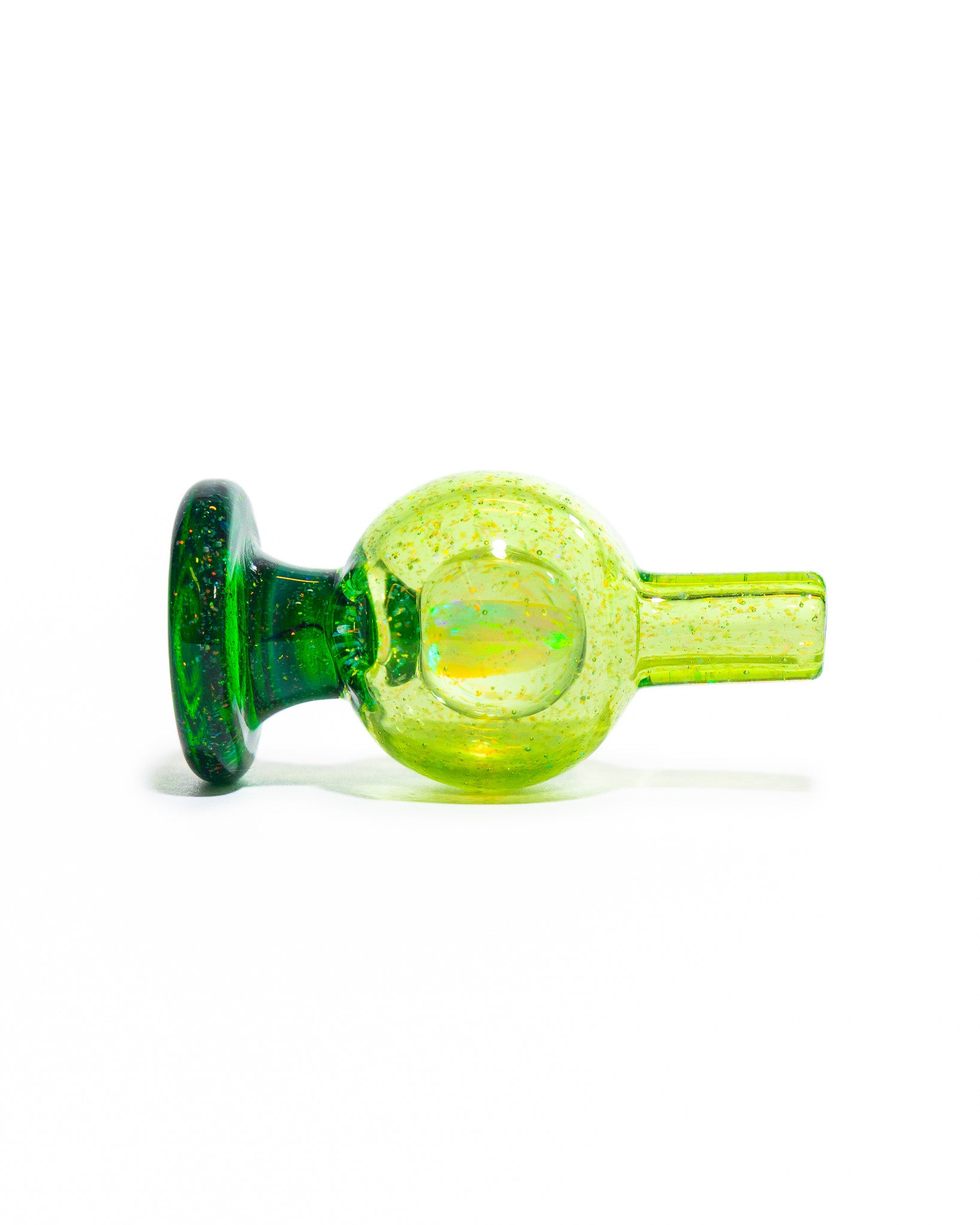 Soup Glass - 6mm Bubble Cap - "Evergreen" Crushed Opal