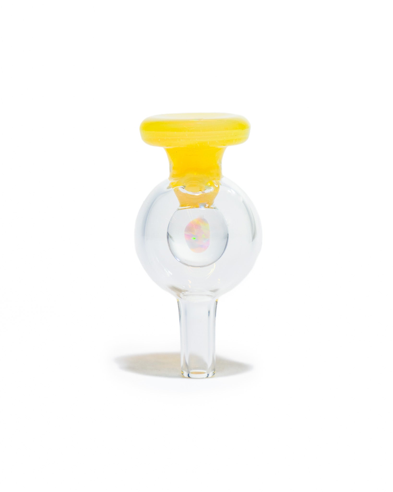 Soup Glass - 6mm Bubble Cap - Yellow/Clear