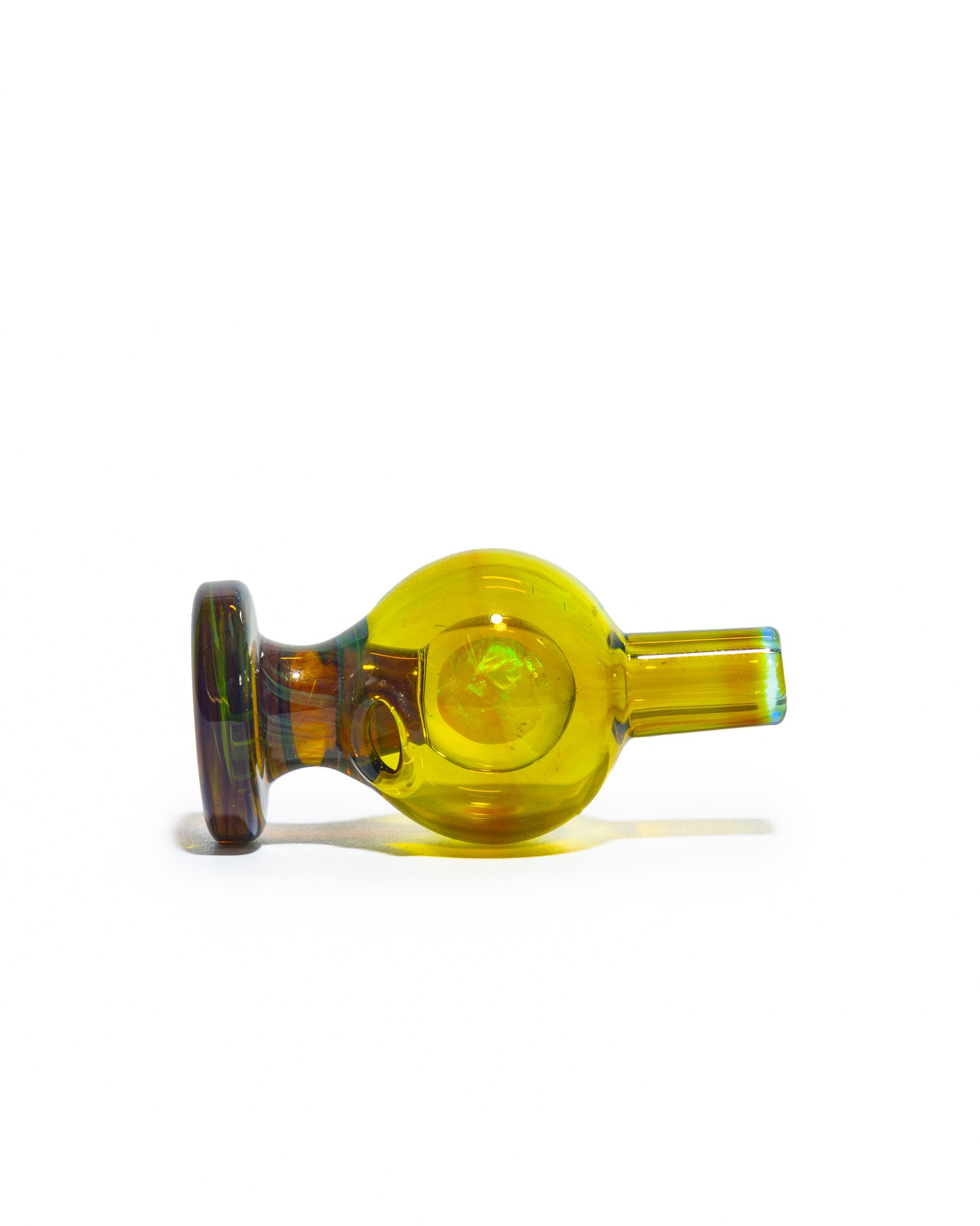 Soup Glass - 6mm Bubble Cap - Olive Green