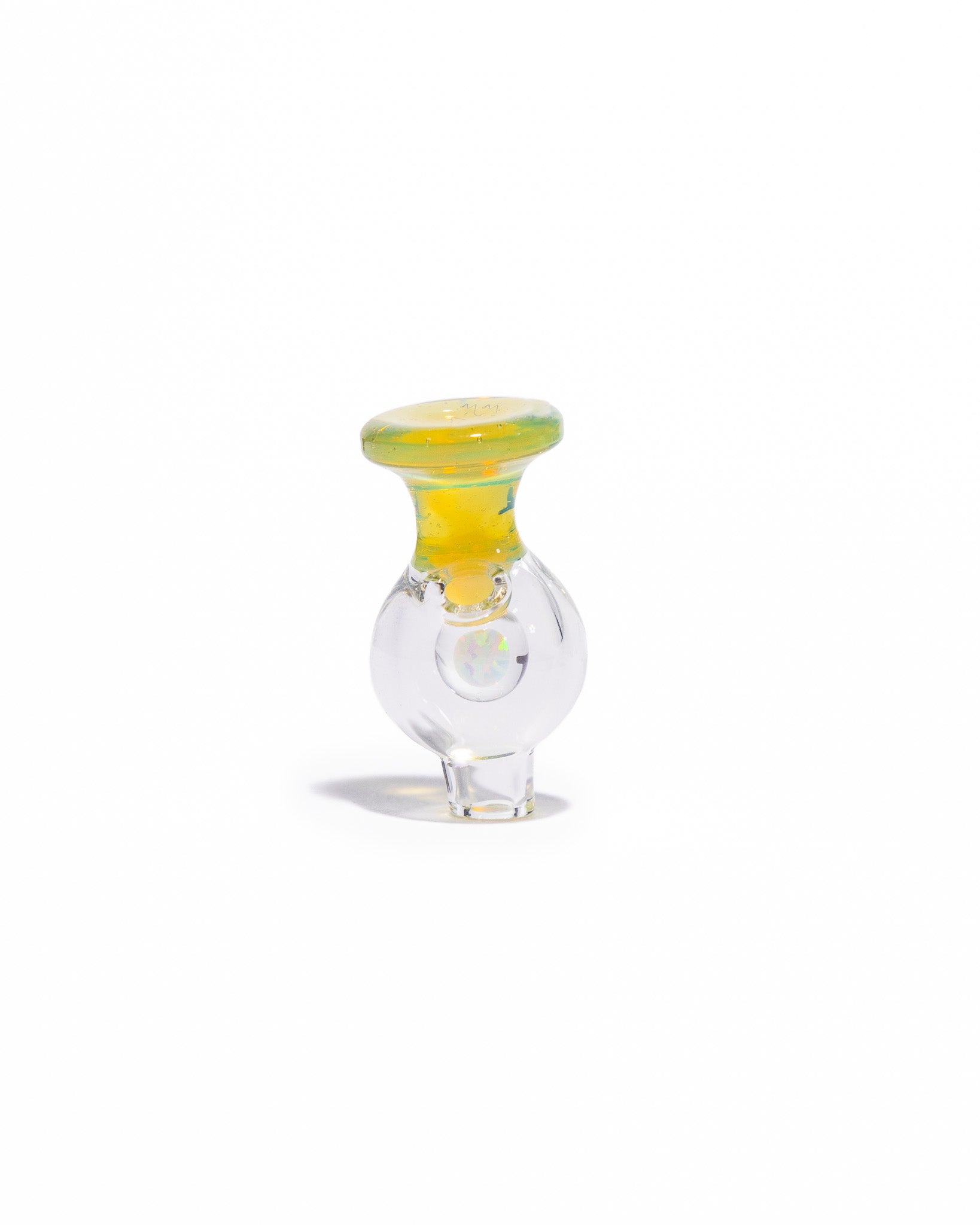 Soup Glass - Puffco Bubble Cap - Yellow/Clear (CFL)