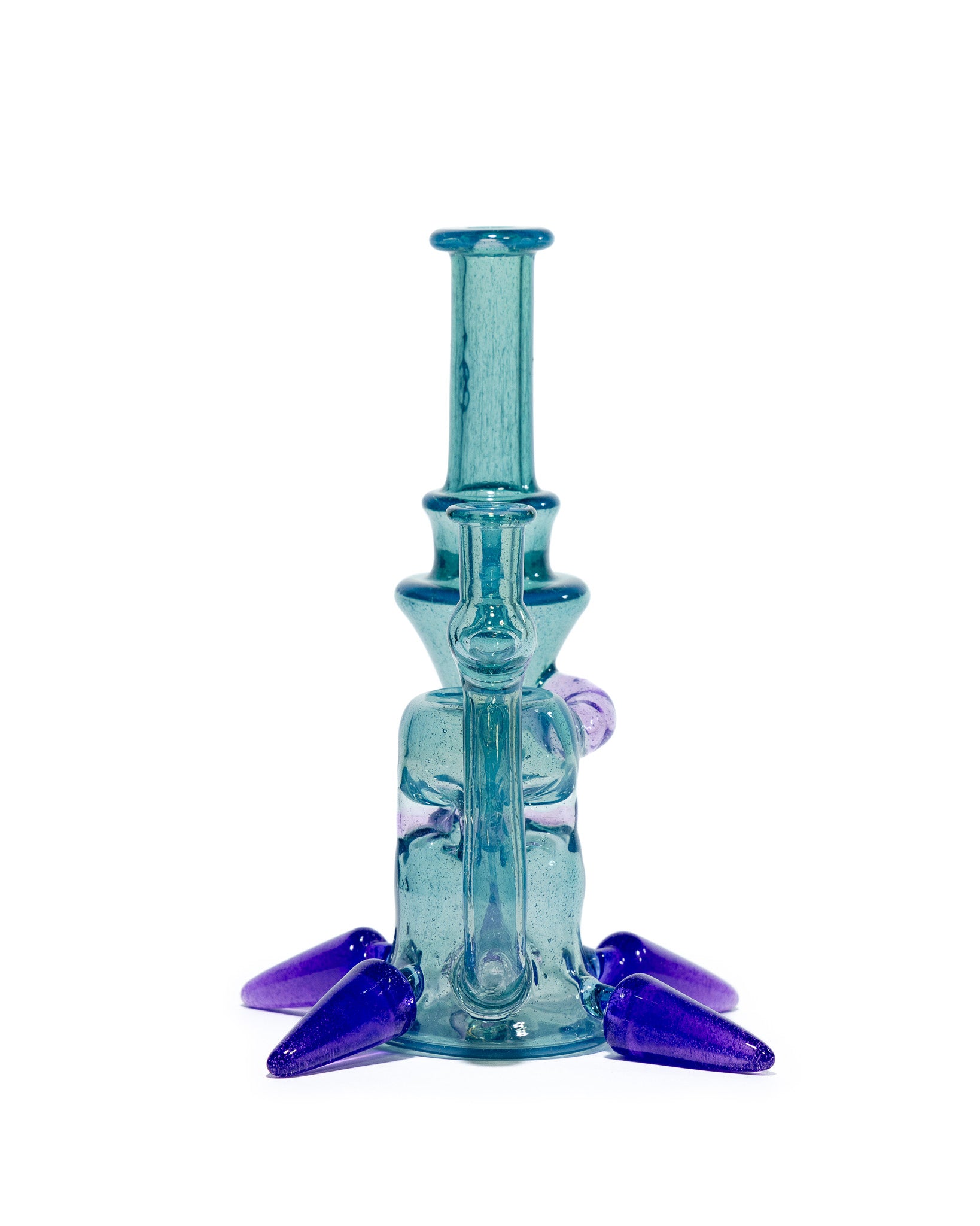 Prophecy Glass - Single Uptake Recycler - Blue / Purple Lollipop