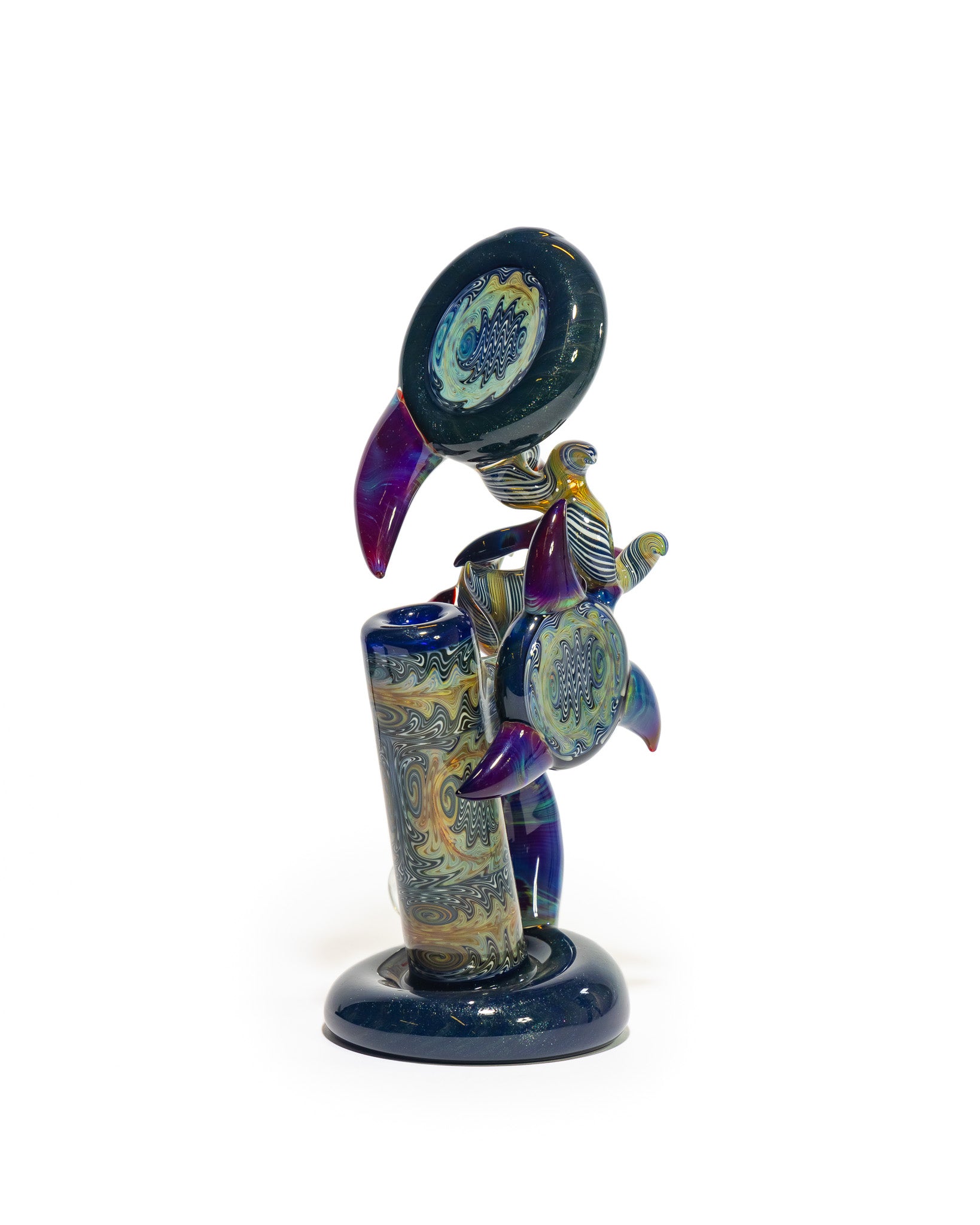 Portal Glass - Dewar - Blue, Purple and White