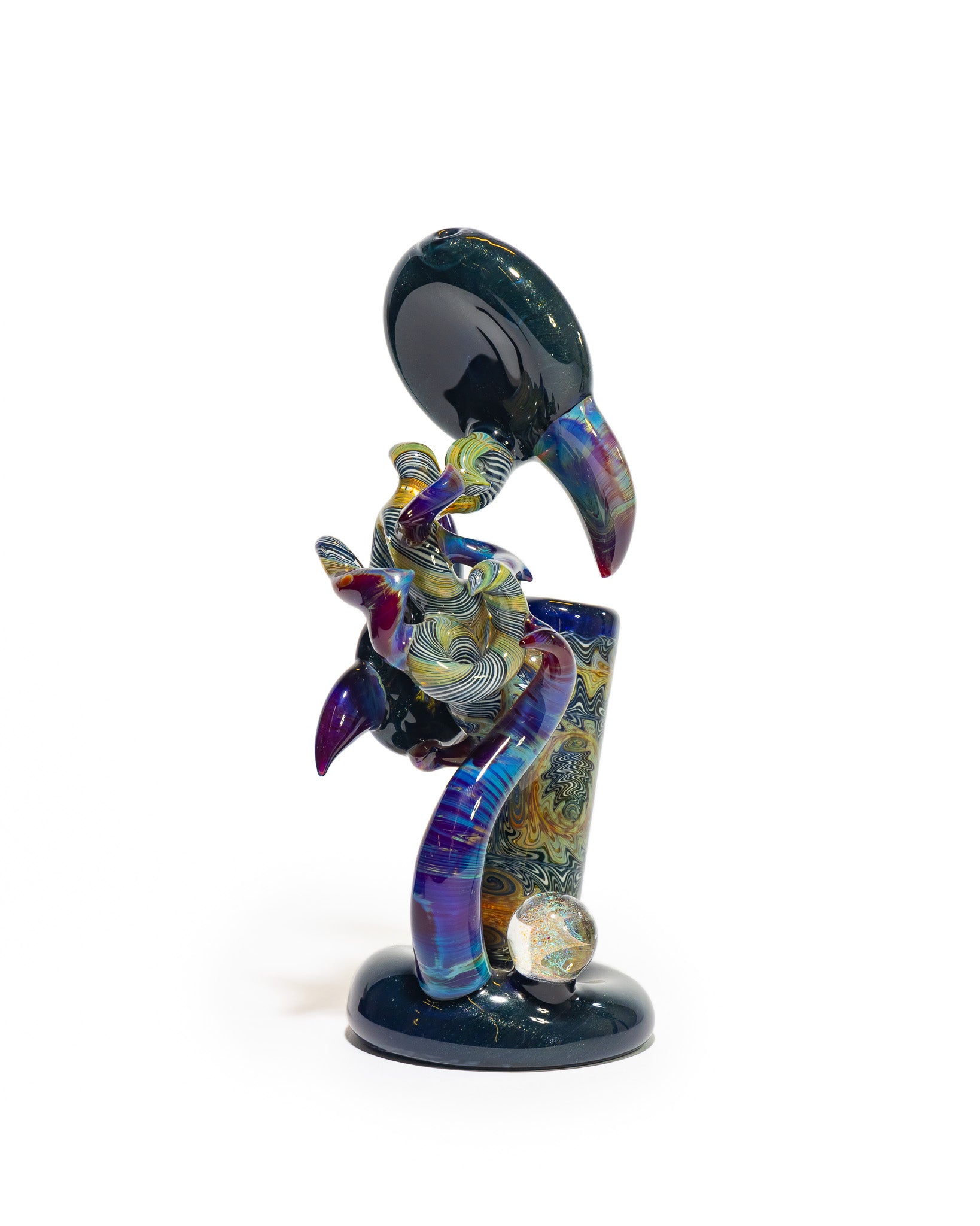 Portal Glass - Dewar - Blue, Purple and White