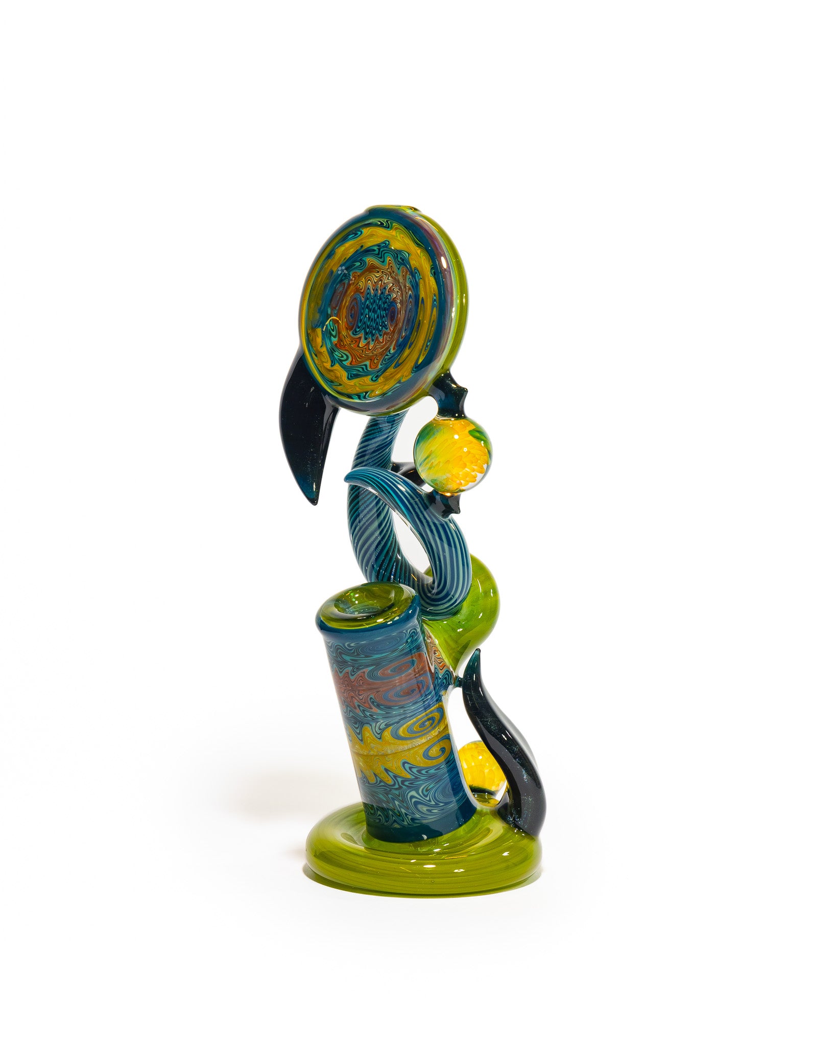 Portal Glass - Dewar - Green, Blue & Yellow