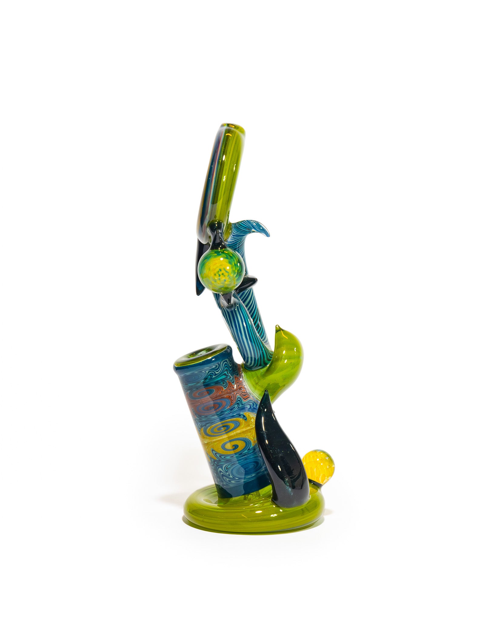 Portal Glass - Dewar - Green, Blue & Yellow