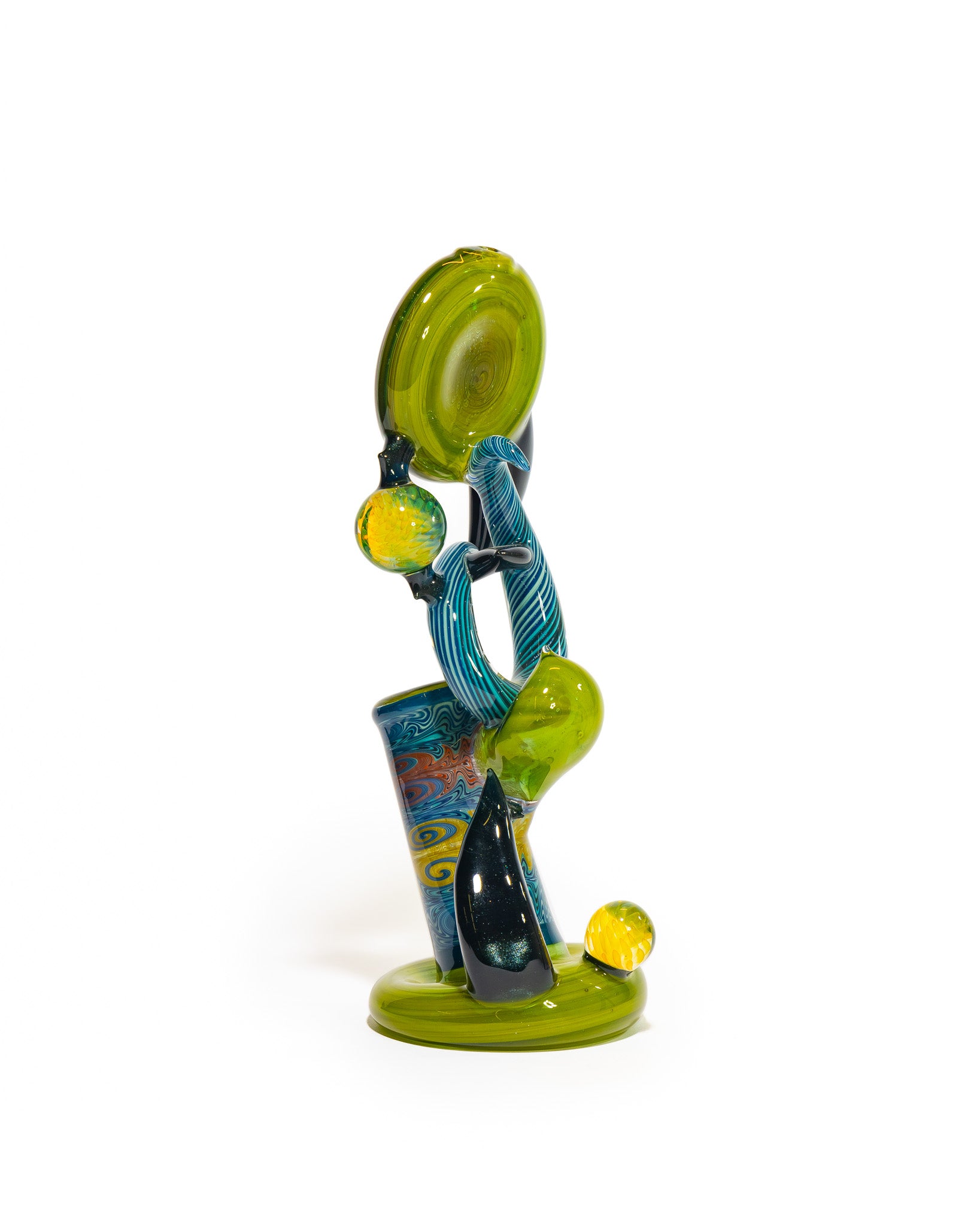 Portal Glass - Dewar - Green, Blue & Yellow