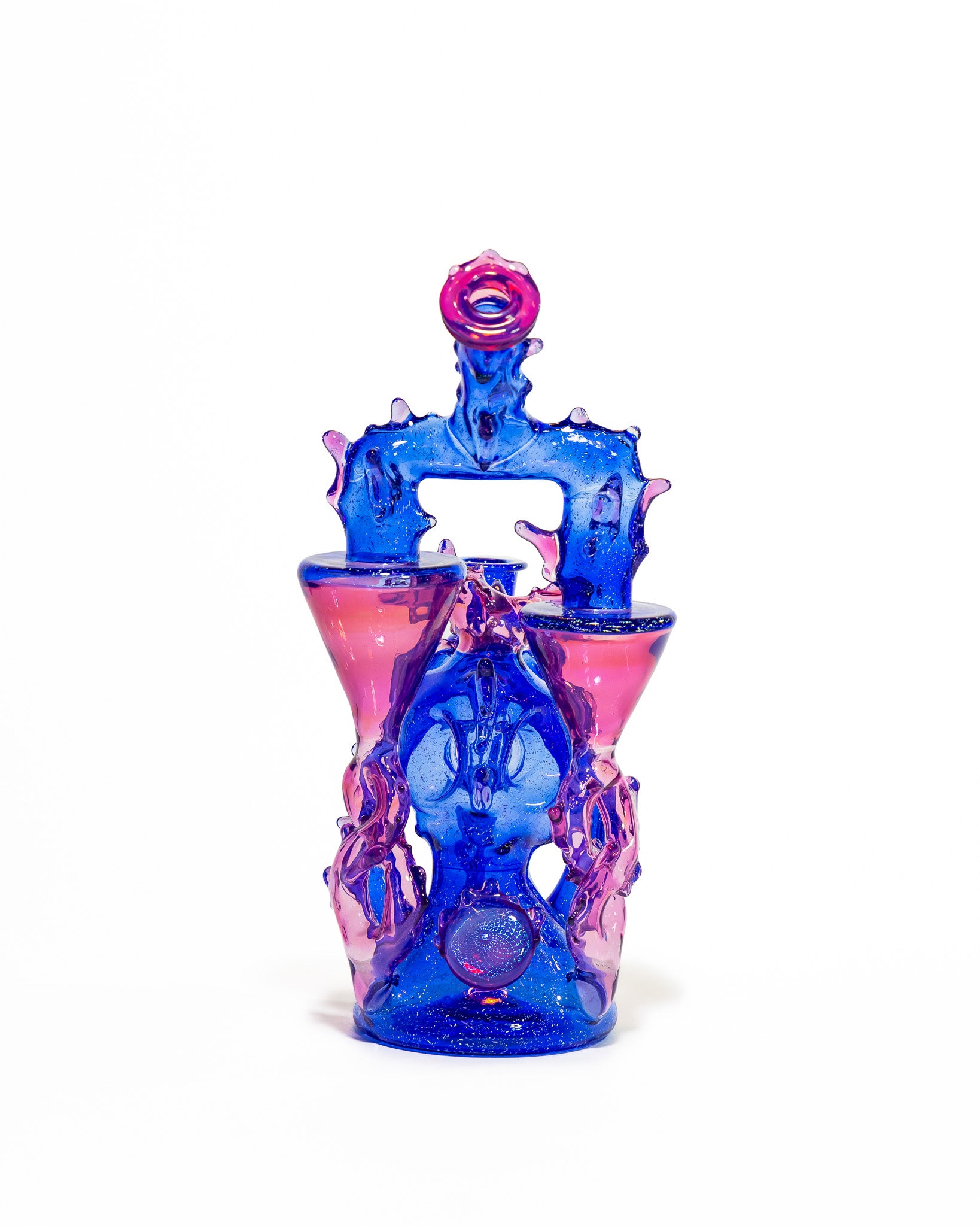 23 Glass - Double Recycler - Blue & Purple