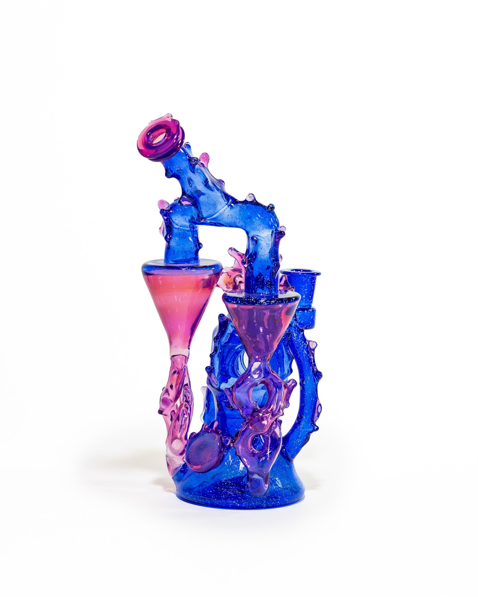 23 Glass - Double Recycler - Blue & Purple