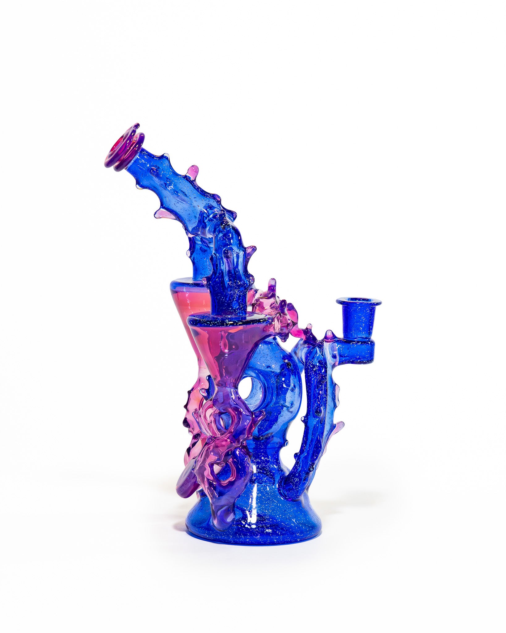 23 Glass - Double Recycler - Blue & Purple