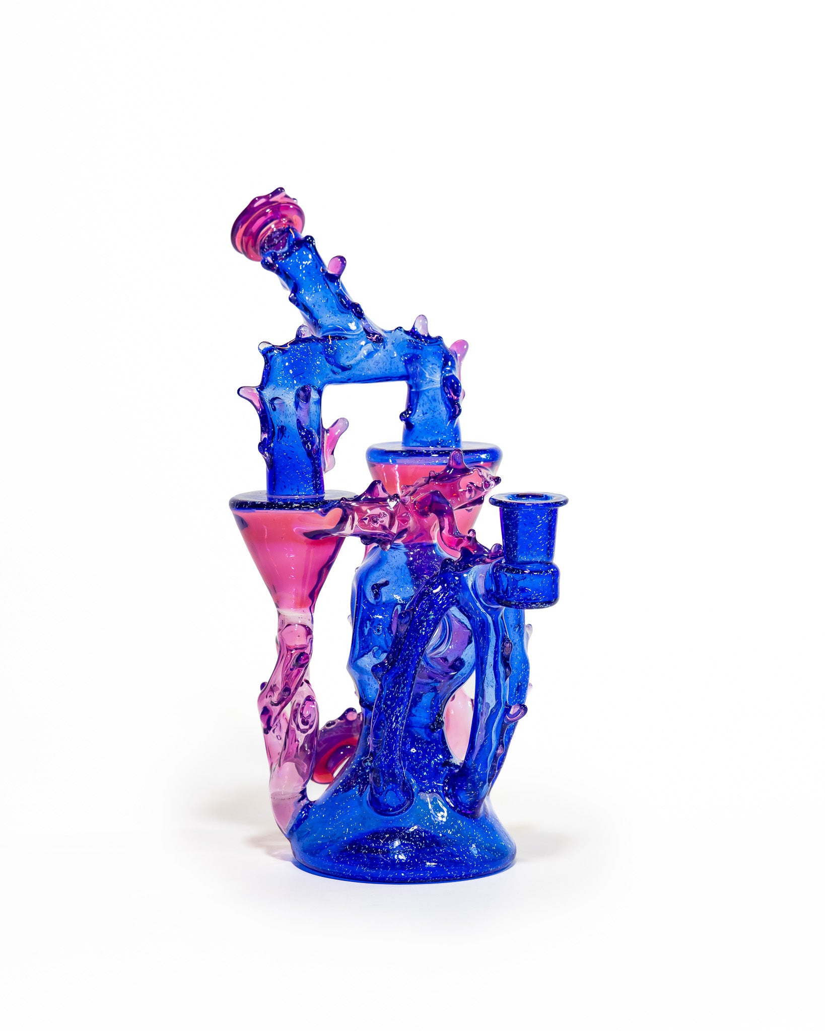 23 Glass - Double Recycler - Blue & Purple