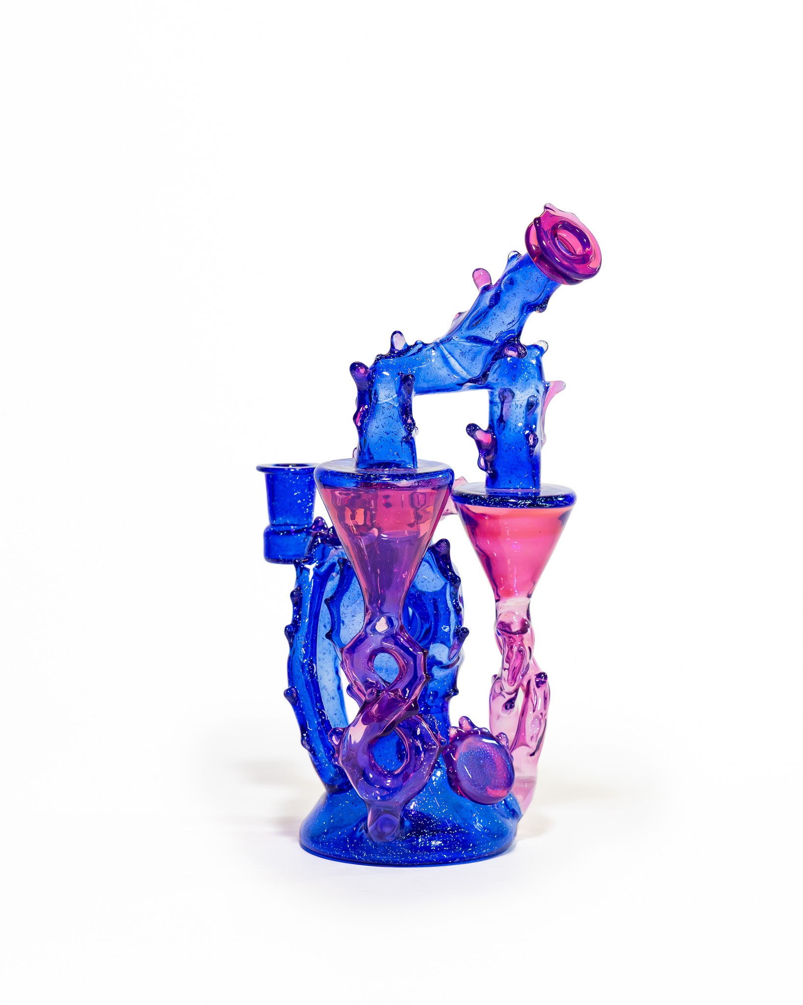 23 Glass - Double Recycler - Blue & Purple