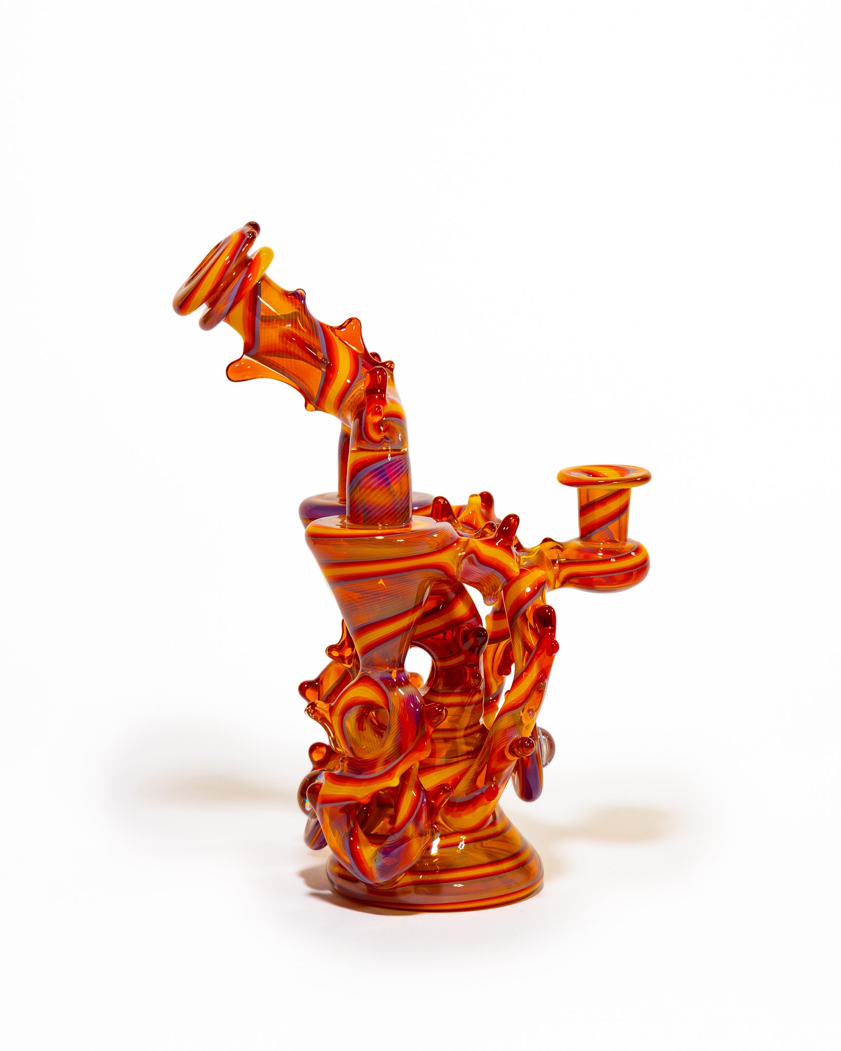 23 Glass - Double Recycler - Red & Orange