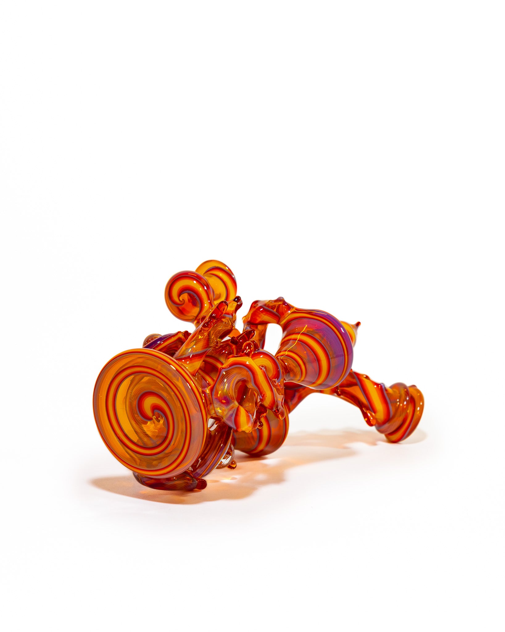 23 Glass - Double Recycler - Red & Orange