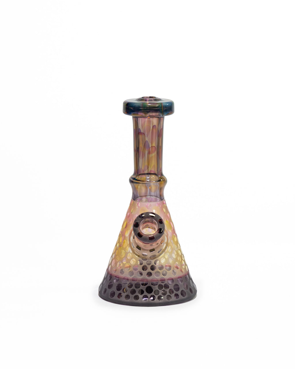 Gobs Glass - Beaker - Purple & Yellow