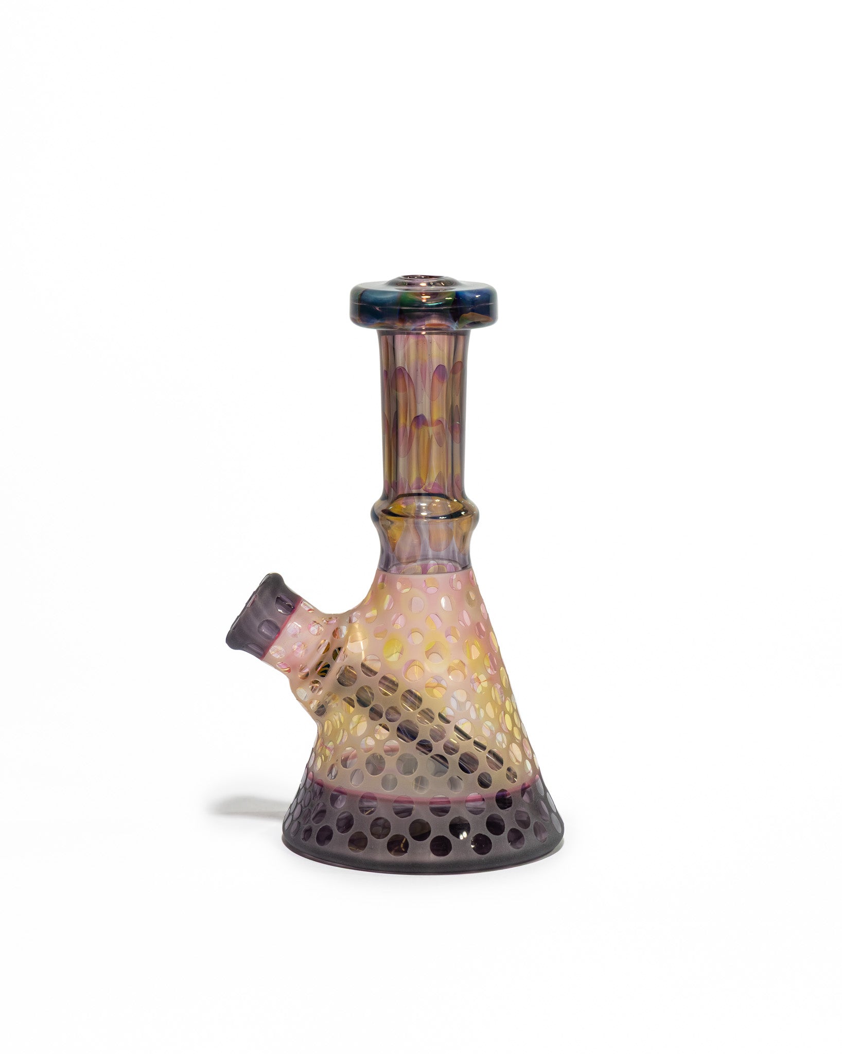 Gobs Glass - Beaker - Purple & Yellow