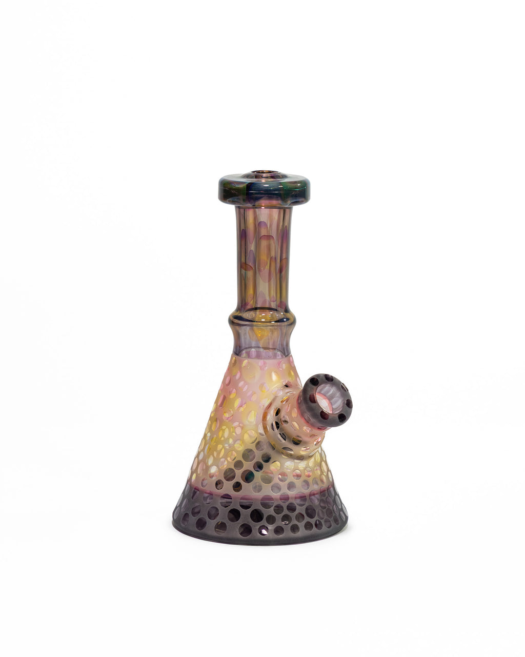 Gobs Glass - Beaker - Purple & Yellow