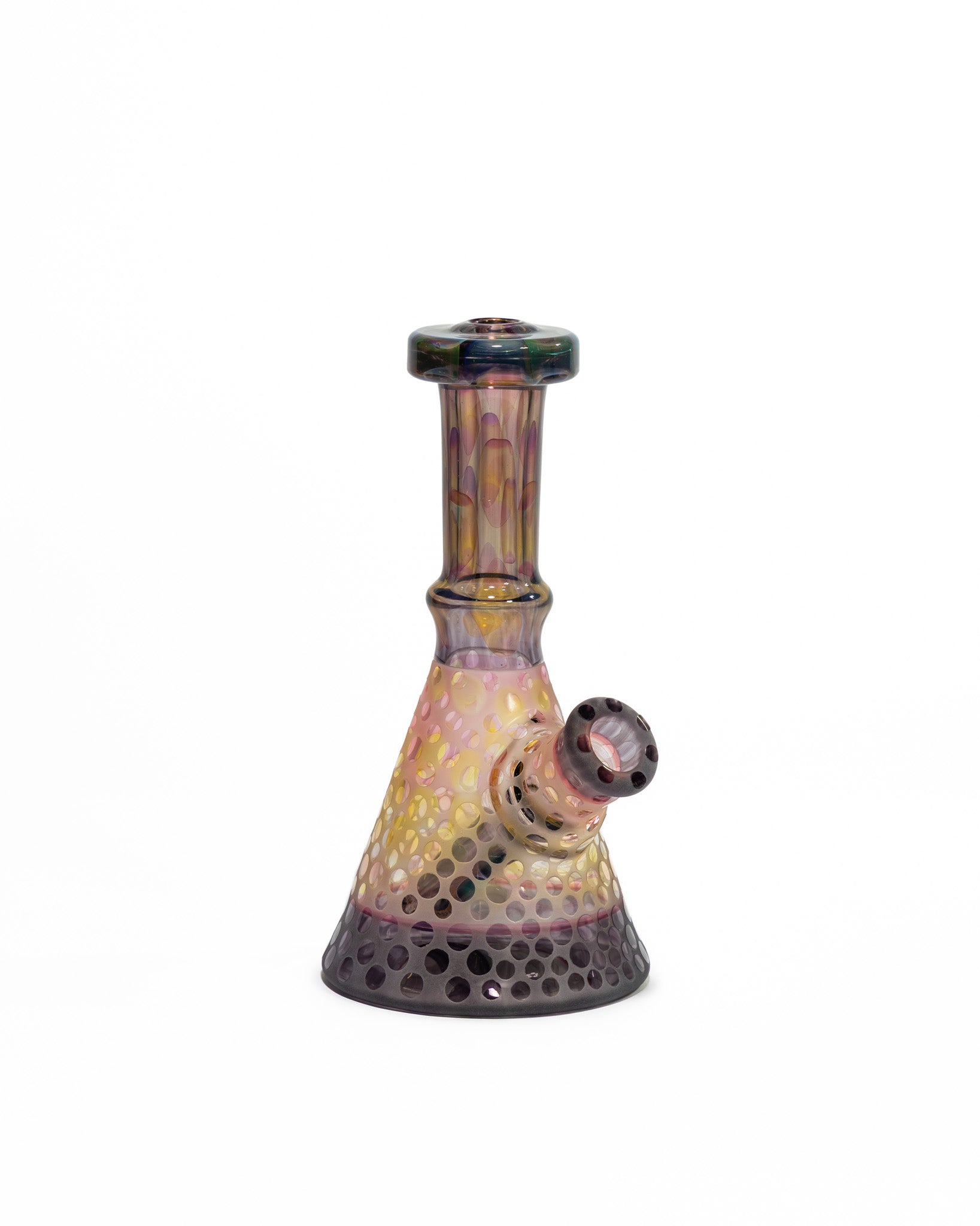 Gobs Glass - Beaker - Purple & Yellow